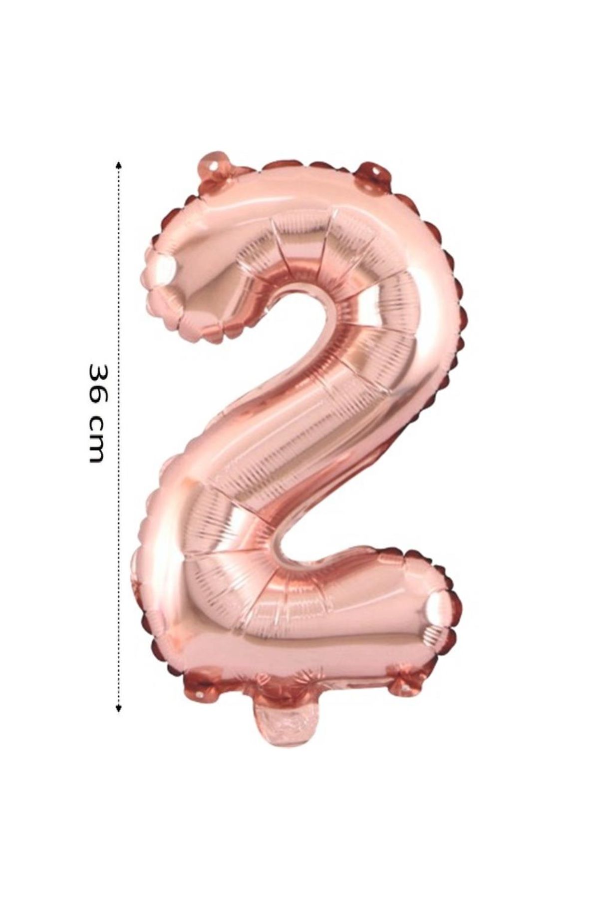 Onay Store Folyo Balon 2 Rakamı Helyum Balon 36 Cm Rose Gold Renk - 2 Yaş Balonu - 2 Yaş Balon -2 Rakam Balon