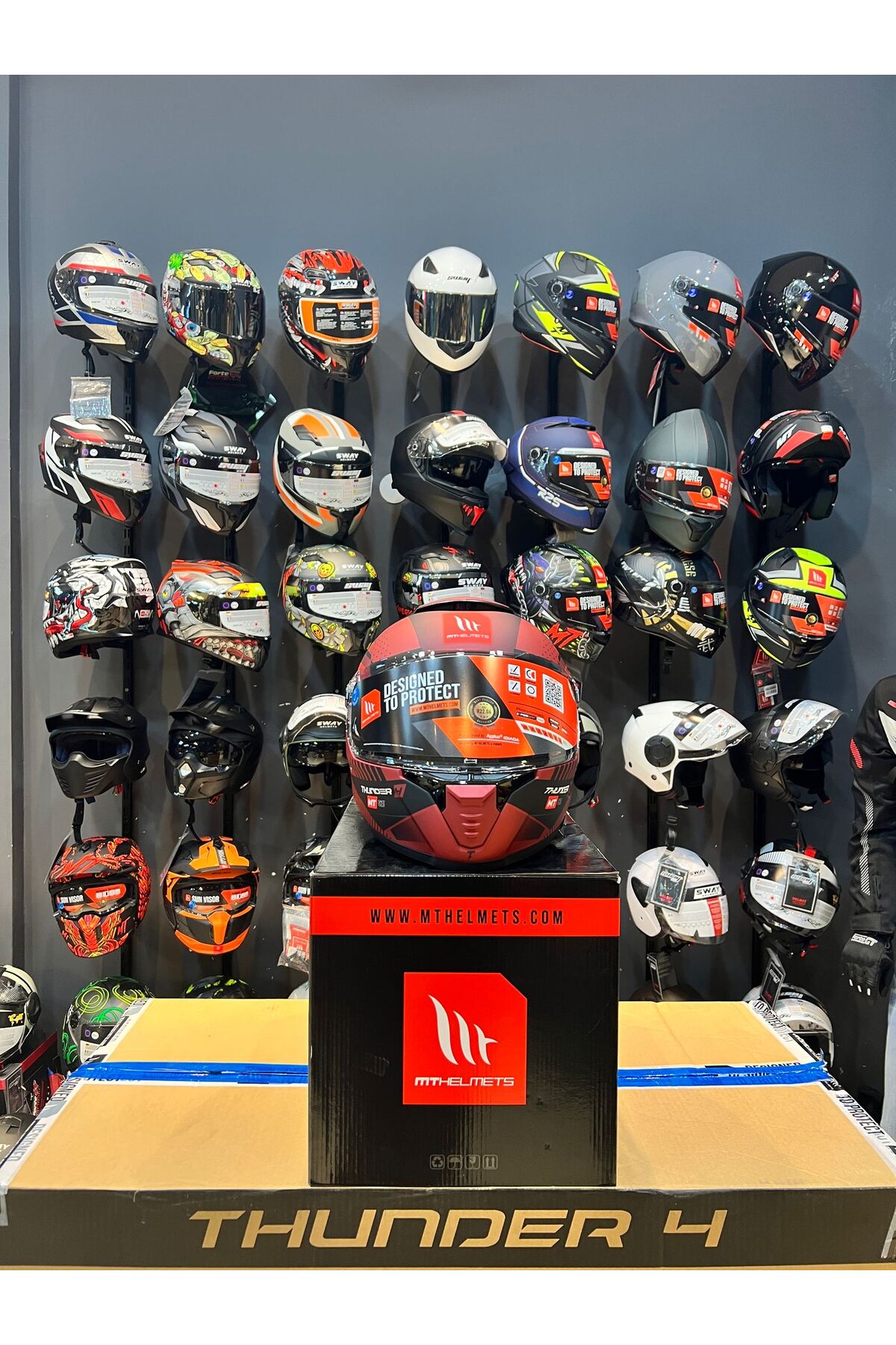 MT Helmets KASK MT FF118SV THUNDER 4 SV LUMINENCE D5 MAT KIRMIZI