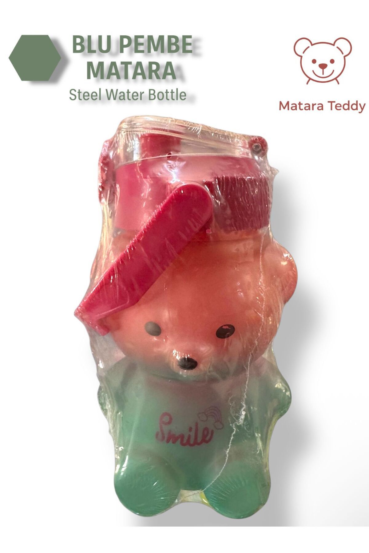 madam gold matara ayıcıklı şeffaf