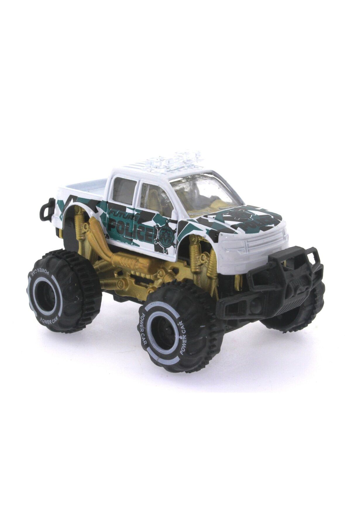 swilex Çek Bırak Mini Off Road Beyaz Polis Aracı