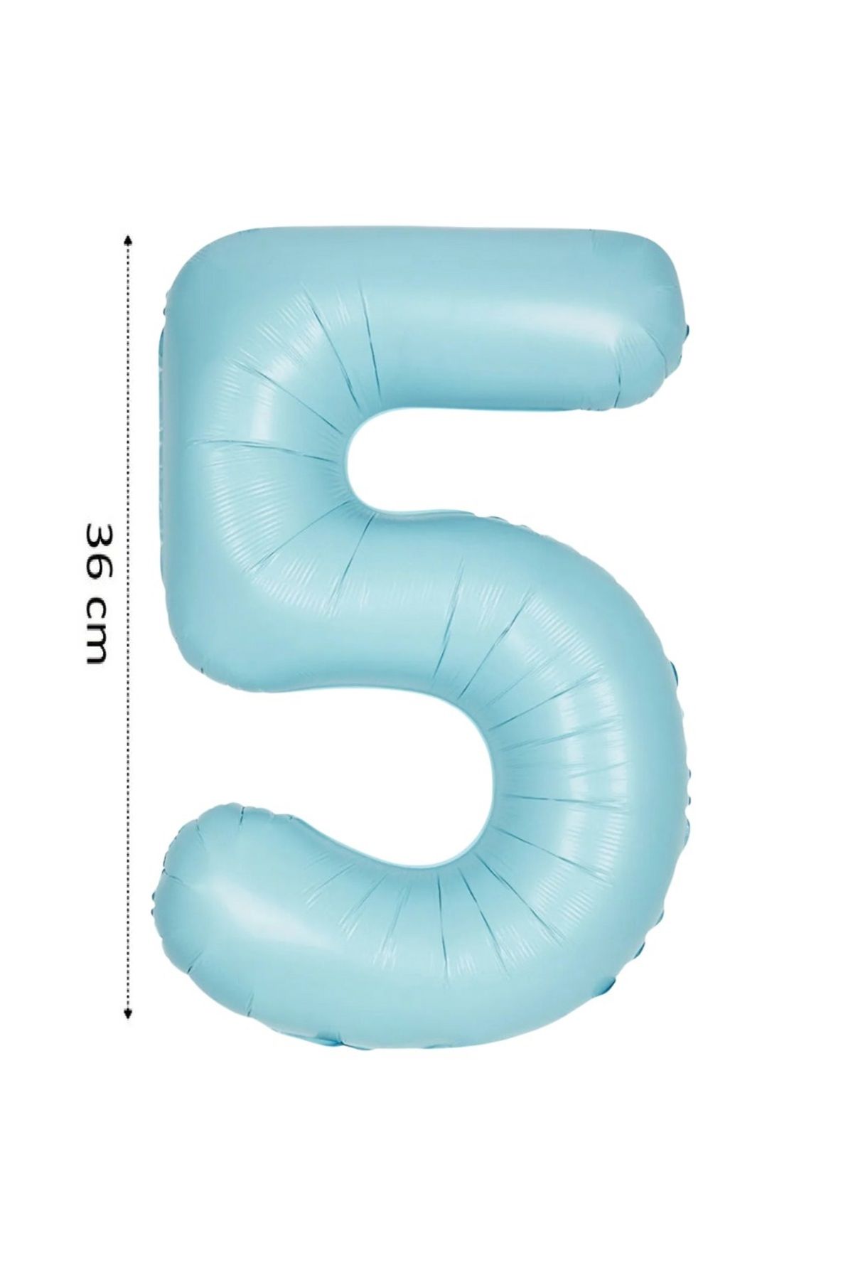 Onay Store Folyo Balon 5 Rakamı Helyum Balon 36 Cm Retro Mavi Renk - 5 Yaş Balonu - 5 Yaş Balon -5 Rakam Balon