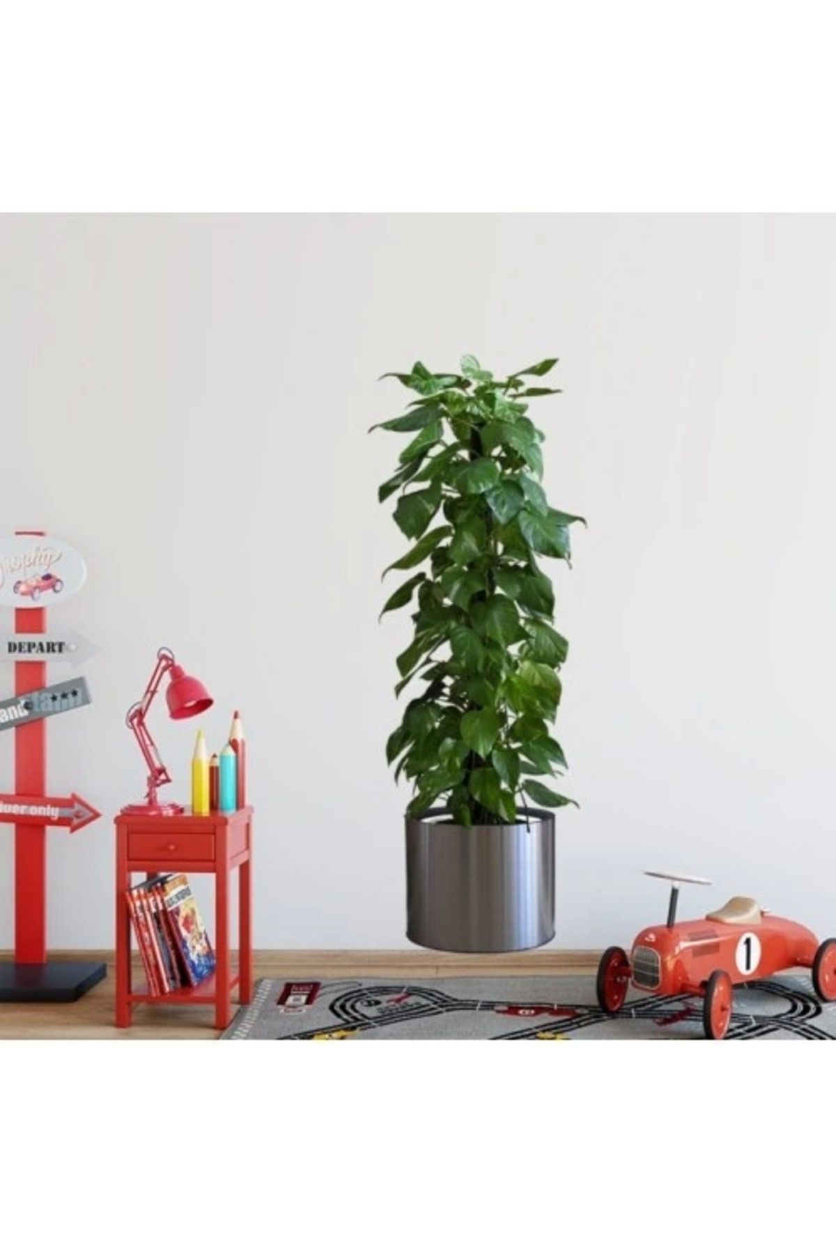 ShopNova Saksılı Bitki Tasarımlı Yapışkanlı Sticker Resim
