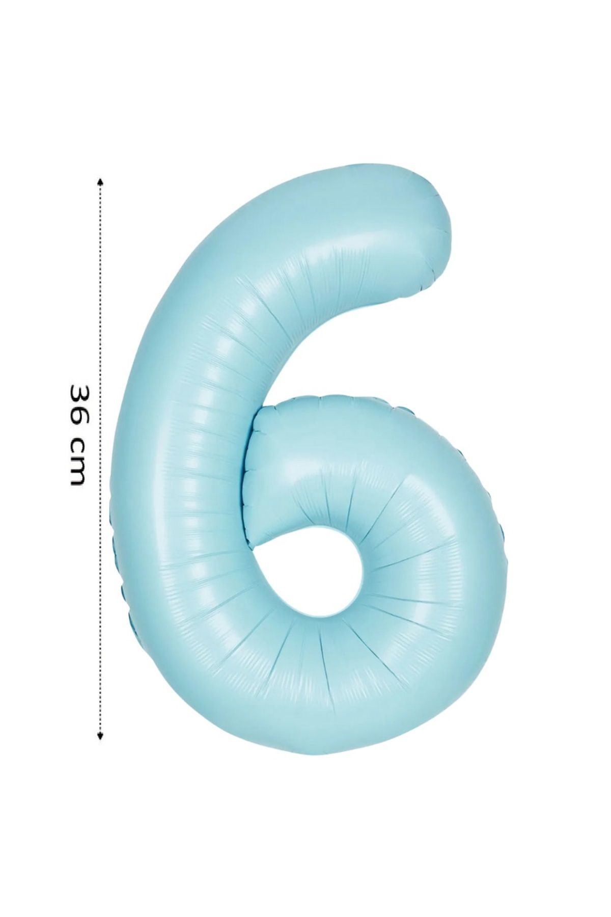 Onay Store Folyo Balon 6 Rakamı Helyum Balon 36 Cm Retro Mavi Renk - 6 Yaş Balonu - 6 Yaş Balon -6 Rakam Balon