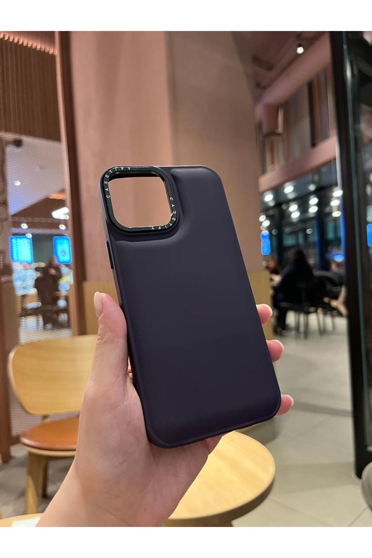 Serena Company iPhone 13 Pro Mor Yumuşak Dokulu Kabartmalı Telefon Kılıfı