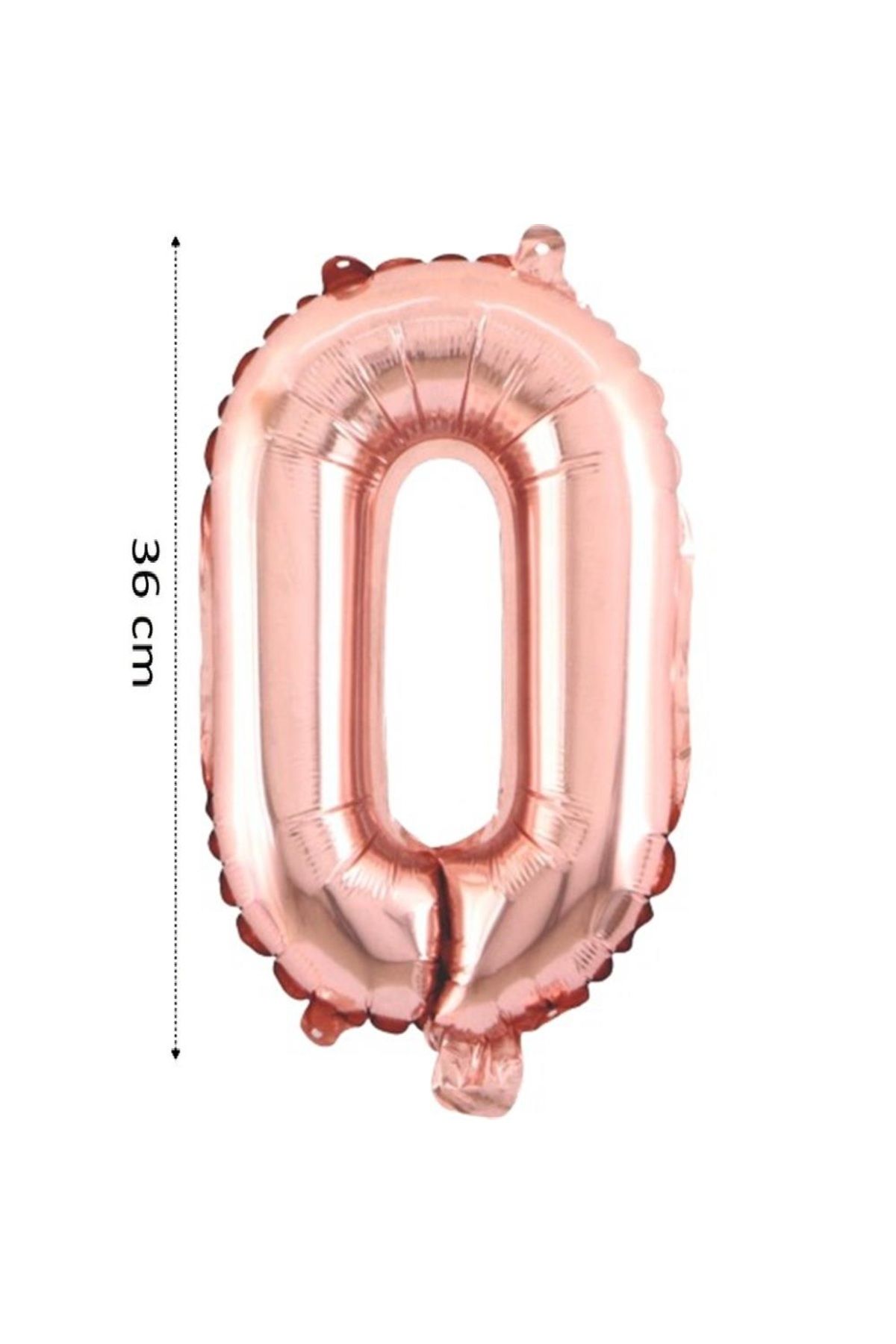 Onay Store Folyo Balon 0 Rakamı Helyum Balon 36 Cm Rose Gold Renk - 0 Yaş Balonu - 0 Yaş Balon -0 Rakam Balon
