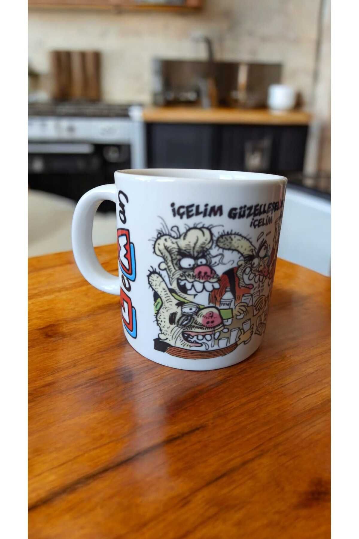 Hureggo vintage LeMan dergisi & içelim güzelleşelim temalı kupa