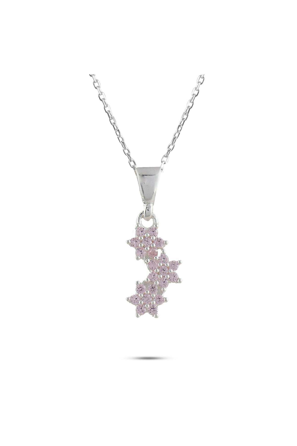 Lial Diamond Çiçek Desenli Gümüş Kolye, 5 gram - Lial Diamond