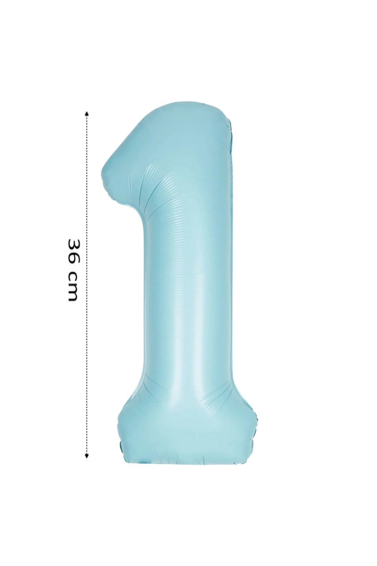 Onay Store Folyo Balon 1 Rakamı Helyum Balon 36 Cm Retro Mavi Renk - 1 Yaş Balonu - 1 Yaş Balon -1 Rakam Balon