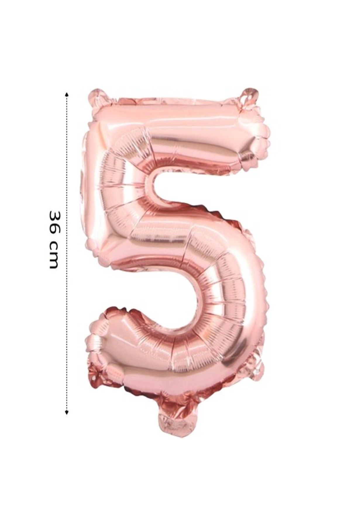 Onay Store Folyo Balon 5 Rakamı Helyum Balon 36 Cm Rose Gold Renk - 5 Yaş Balonu - 5 Yaş Balon -5 Rakam Balon