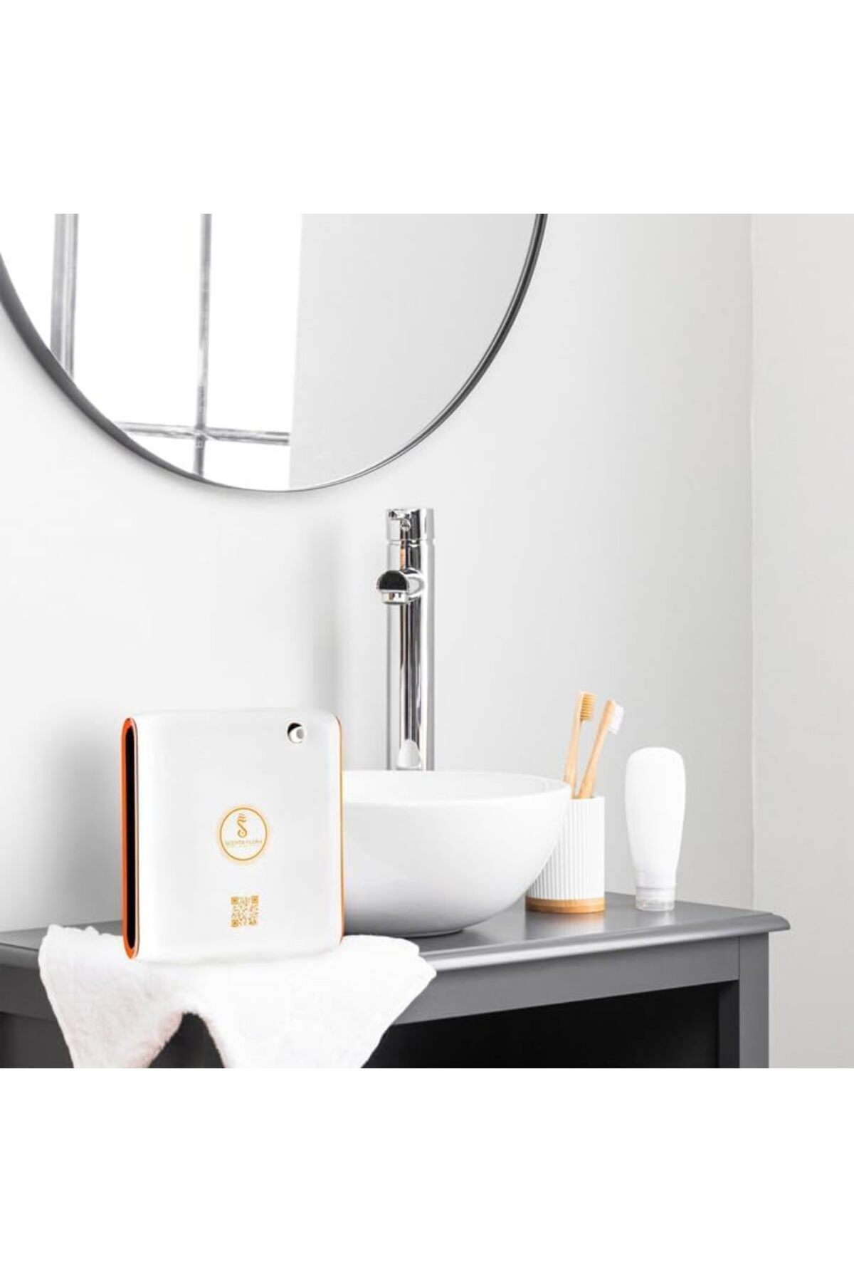 Scenta-Flora Scent Lav Sleek Aroma Diffuser for Restrooms & Elevators Up to 100 m³ Coverage Compact 2