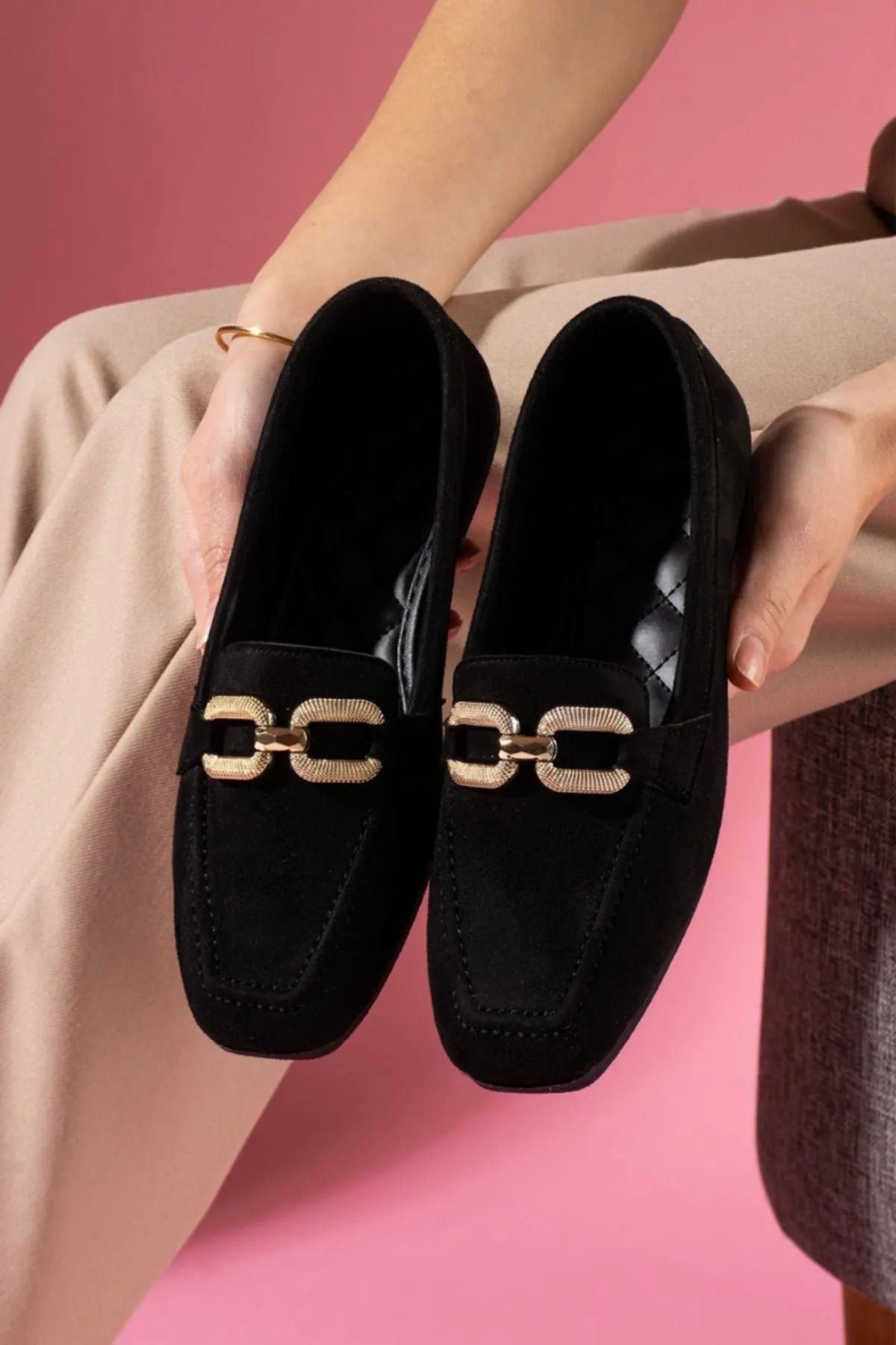 MODA SÜET TOKALI KADIN LOAFER BABET