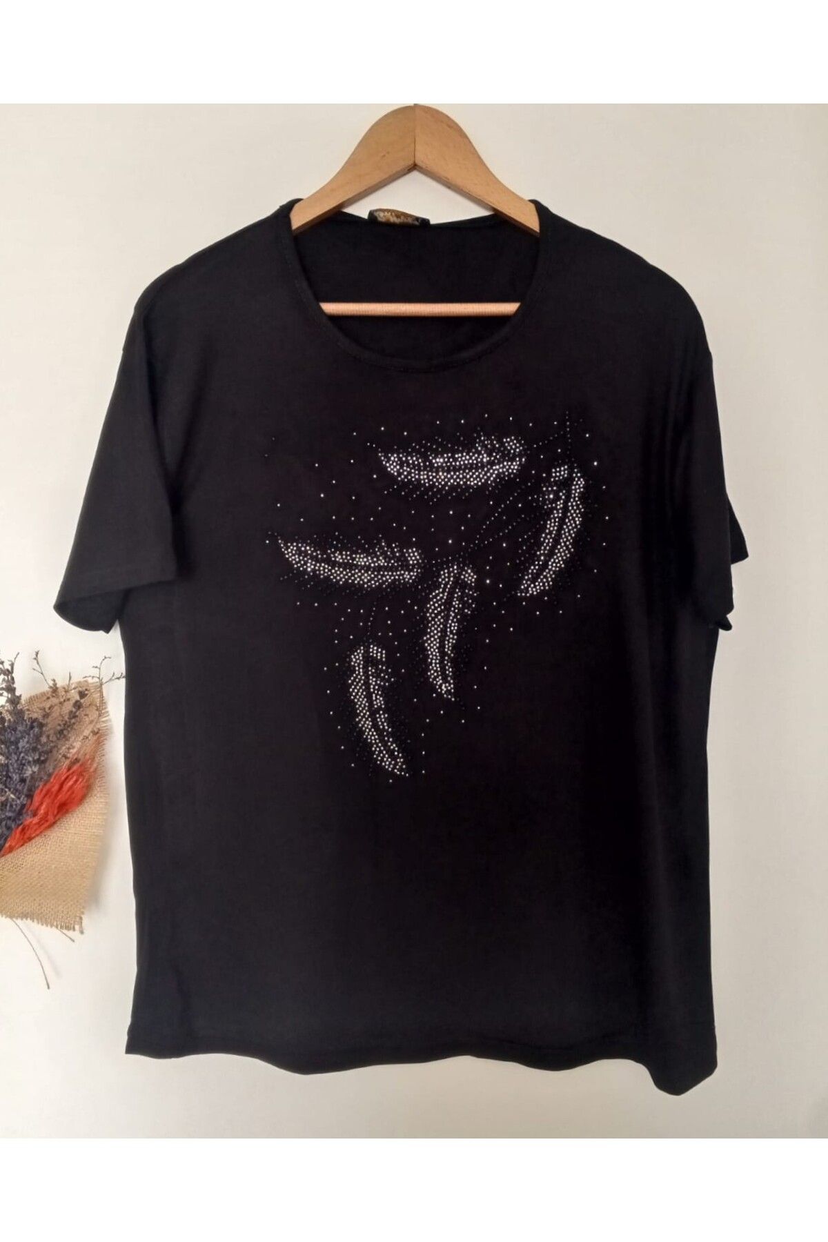 wear on Viskon Taş İşlemeli Kısa Kollu Anne Penye