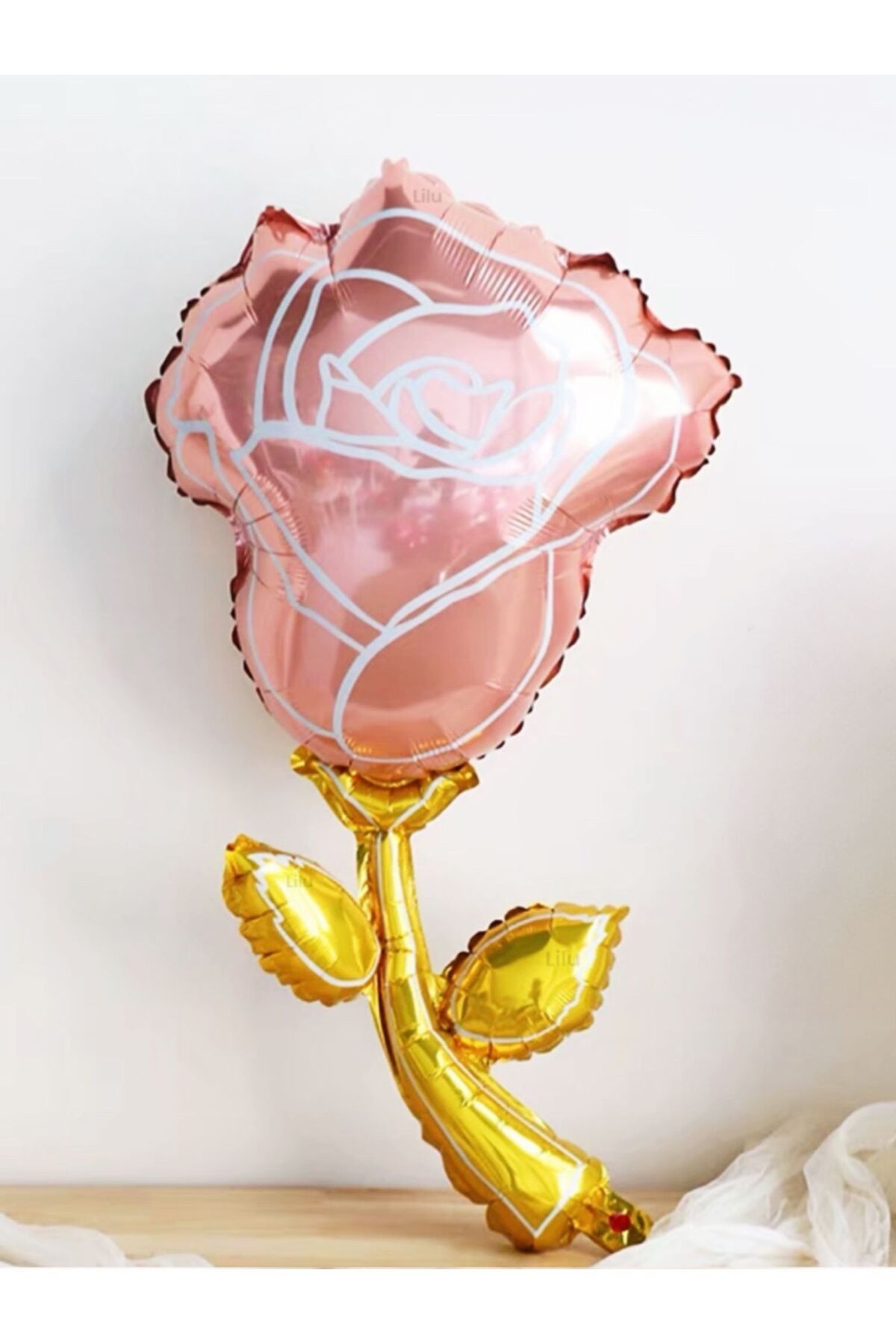 İzmir Balon Studio Gül Şeklinde Folyo Balon 92cm