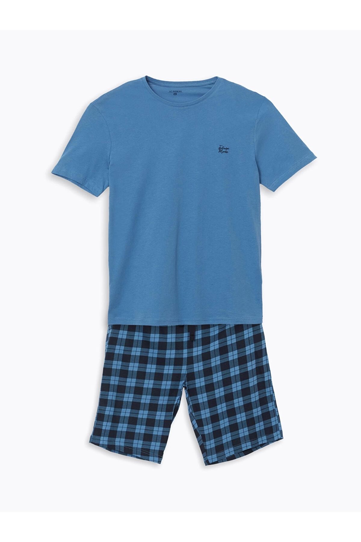 LC Waikiki Lacivert Standart Kalıp Erkek Şortlu Pijama Takımı