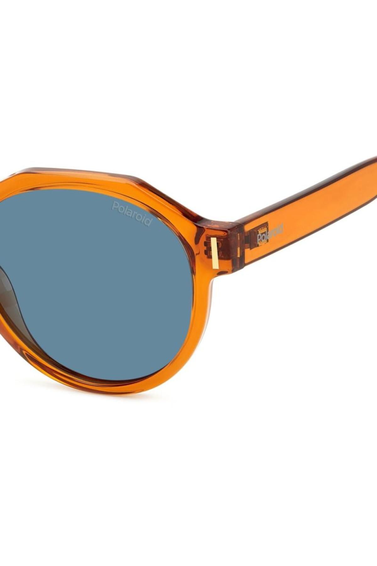 Polaroid-Ochelari de soare Polaroid PLD 6207/S 2LF/C3 pentru femei, portocalii, rotunzi, 52 mm 3