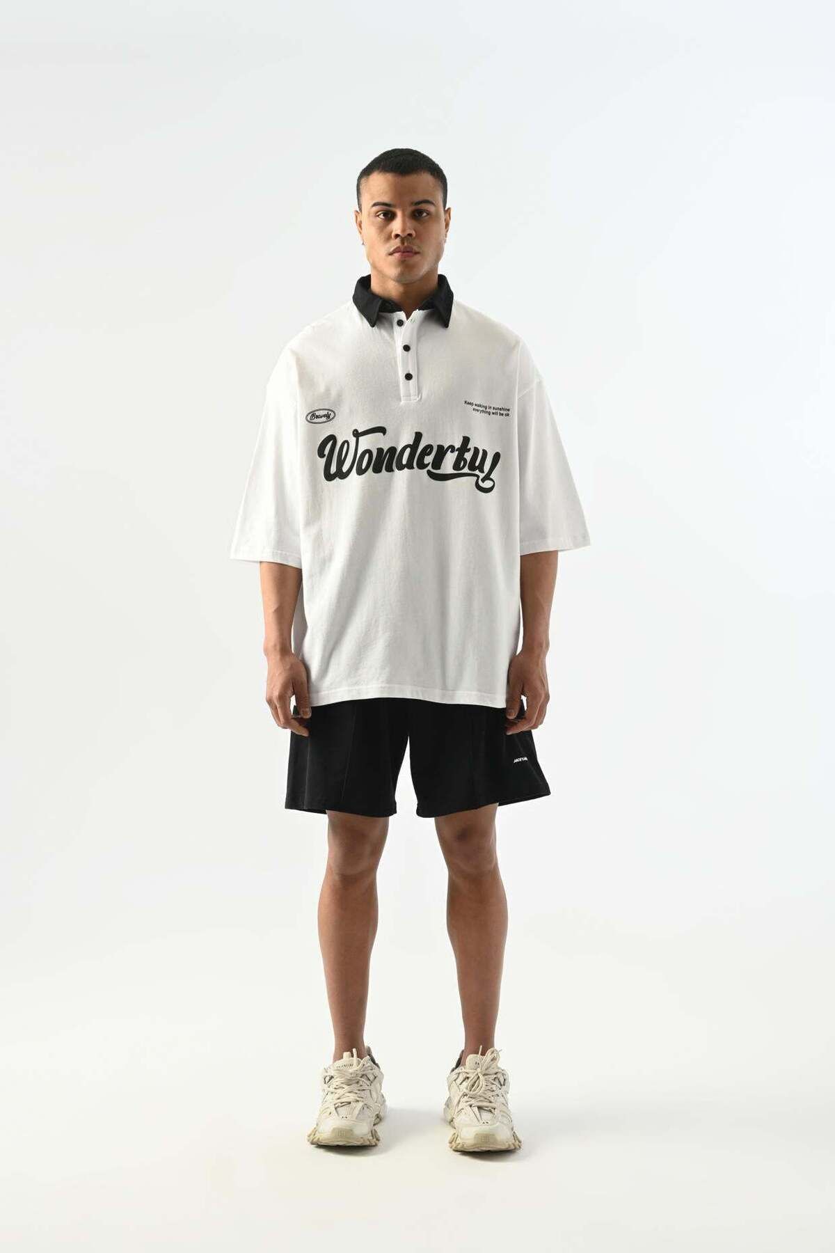 jaceyjace Wonderful Polo Yaka T-shirt - Beyaz