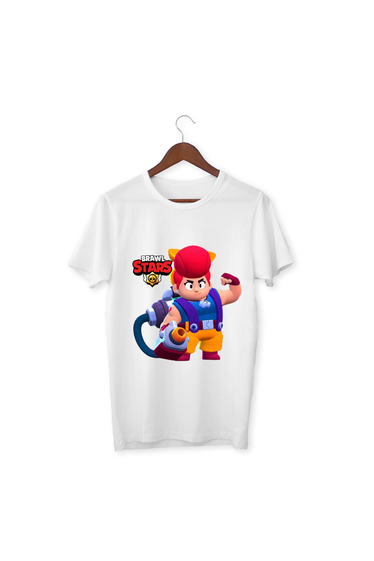 ALPŞAN TİCARET Brawl Stars Pam Çocuk Yetişkin Beyaz T-shirt Brawl Stars Pam Unisex Çocuk Tişört
