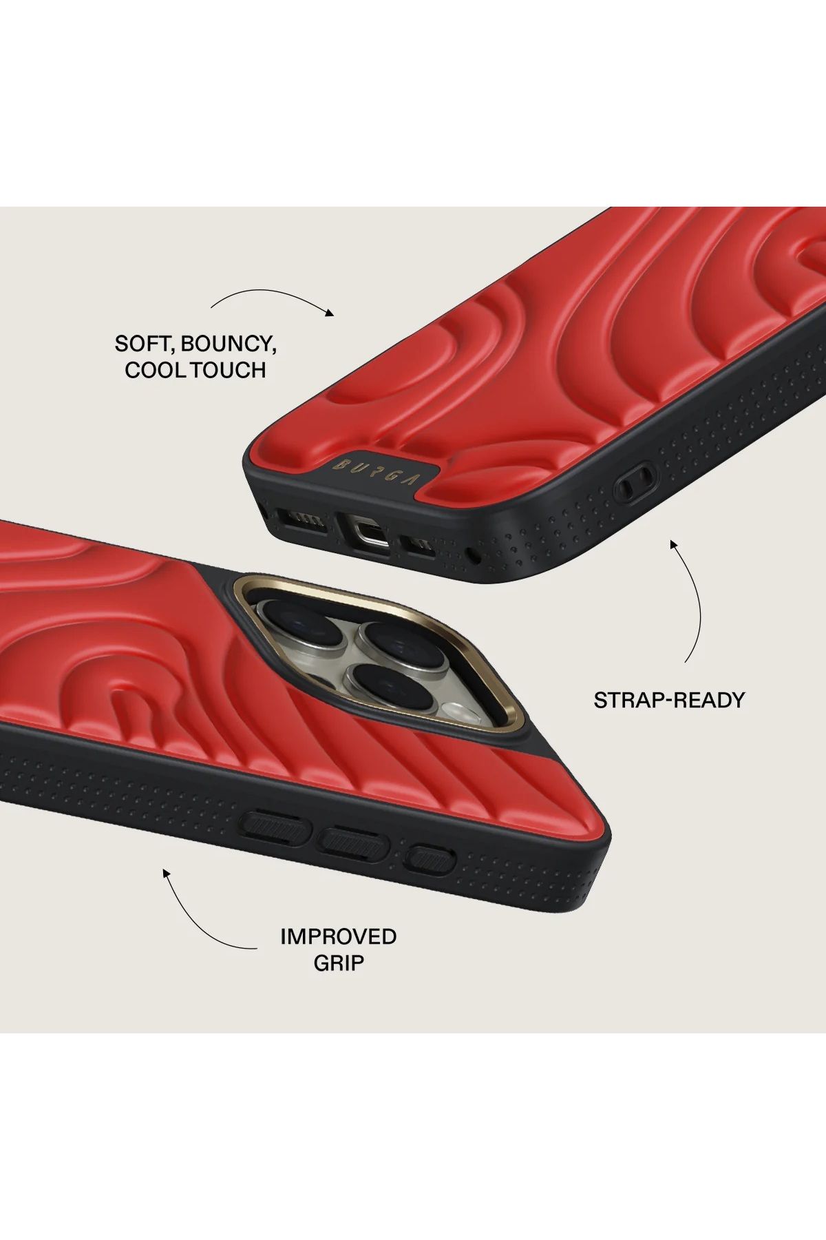 BURGA-iPhone 16 Pro Ultra-Soft Material Bouncy Texture,CloudGuard Absorption,Lightweight Build,Protection 6