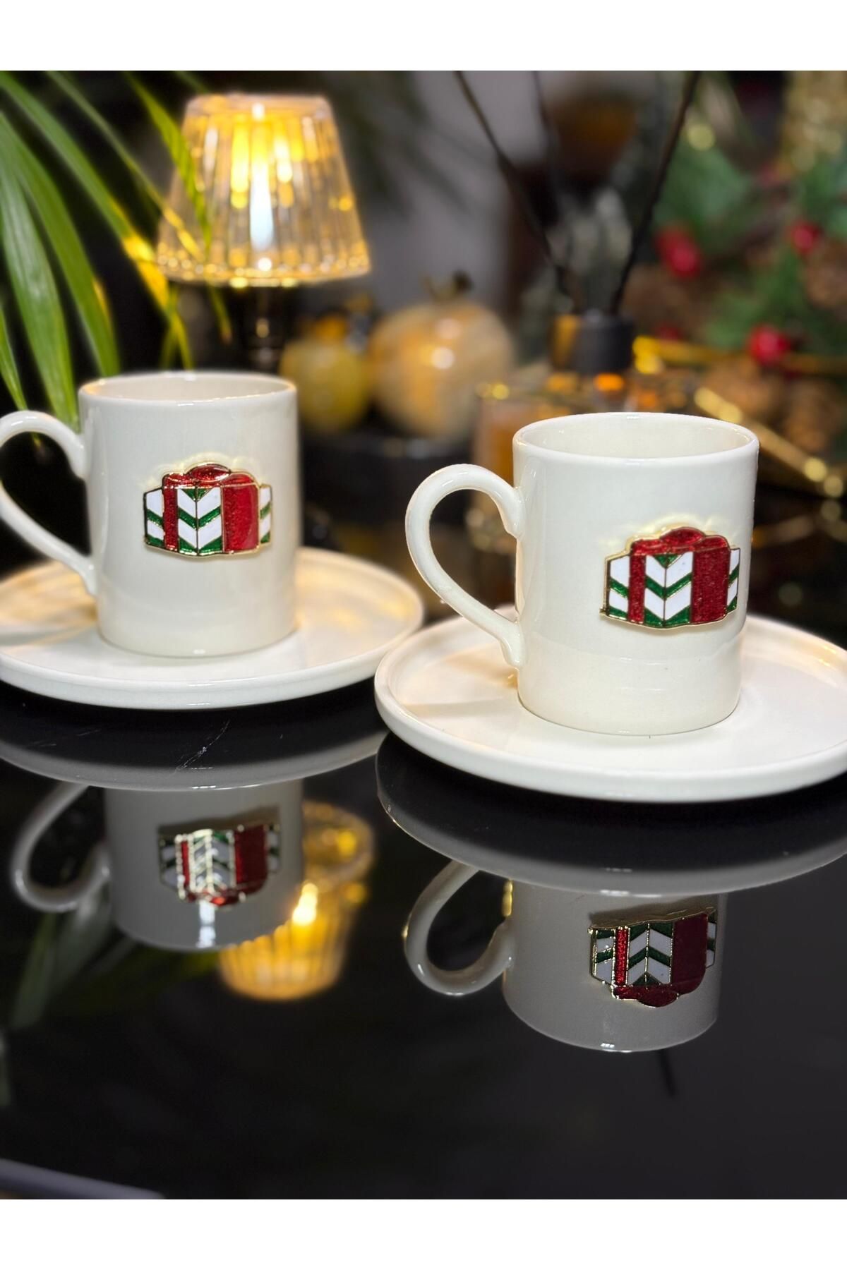Mumla Design 2 kişilik kahve fincanı takımı hediye paketi temalı