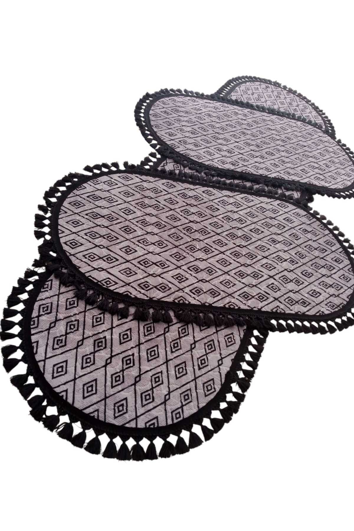 ALTUN CARPET 3 LÜ JEL KAYMAZ TABAN PONPON SAÇAKLI MODERN SET 1 ADET 80*300+2 ADET 80*150
