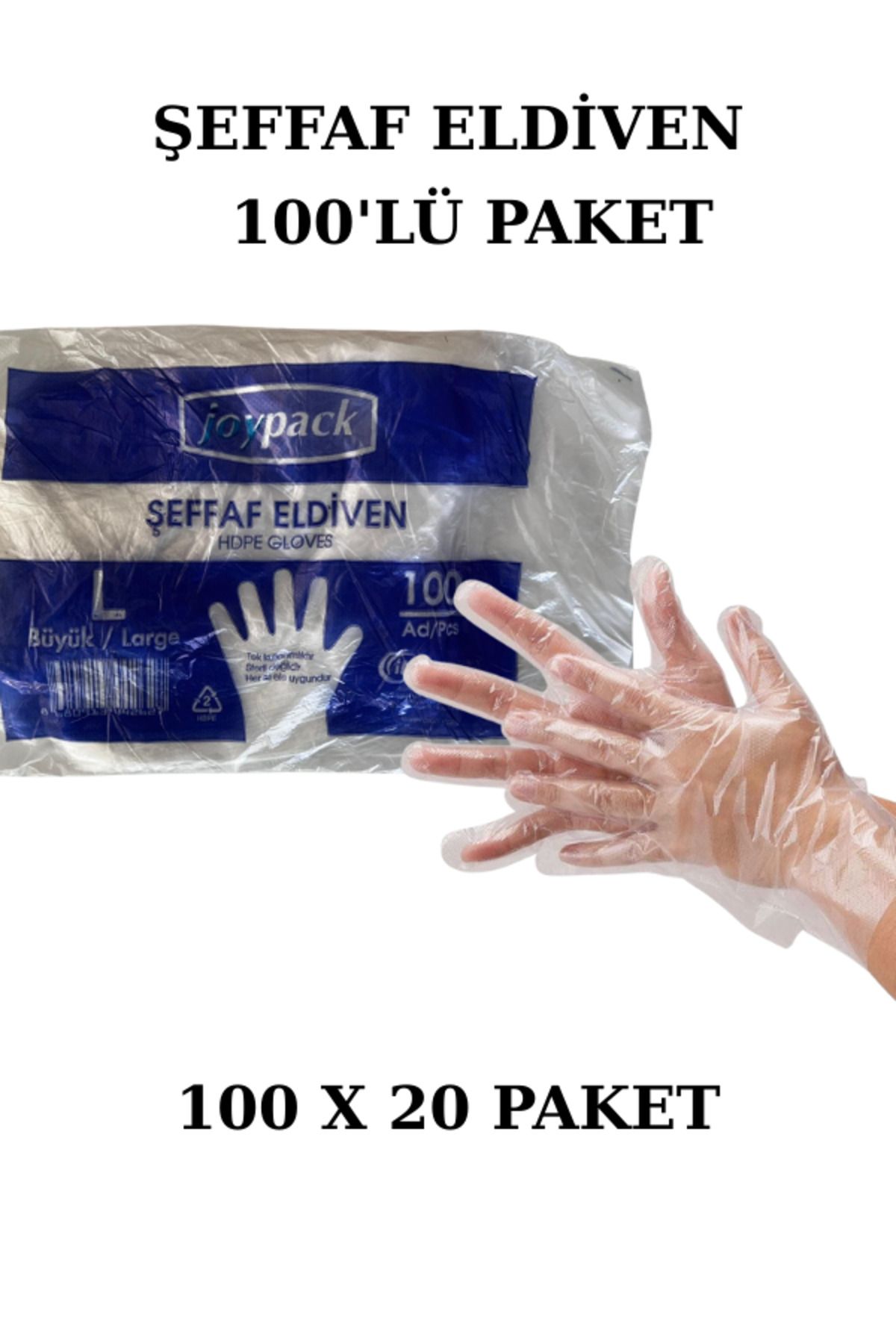 Sezer Pack ŞEFFAF ELDİVEN 100'LÜ 20 PAKET