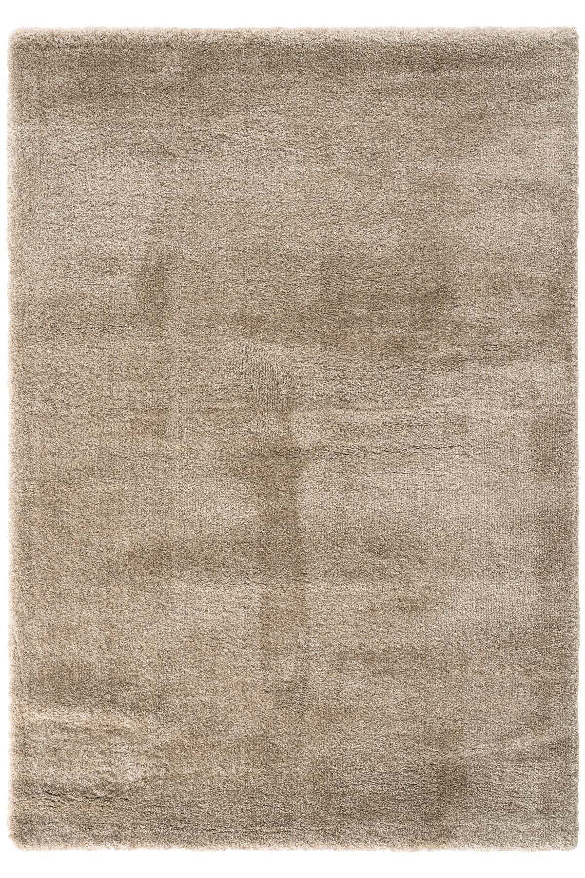 Halımax Eko Halı Lotto LT Plain Beige Yumuşak Dokulu Modern Hav Vermez Shaggy Halı