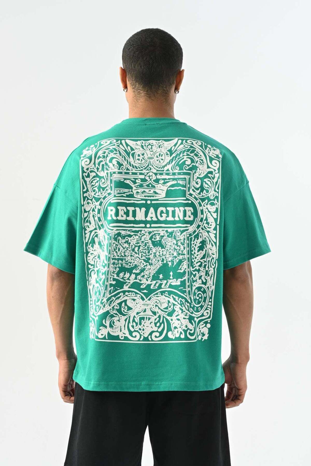 jaceyjace Reimagine Oversize T-shirt - Yeşil