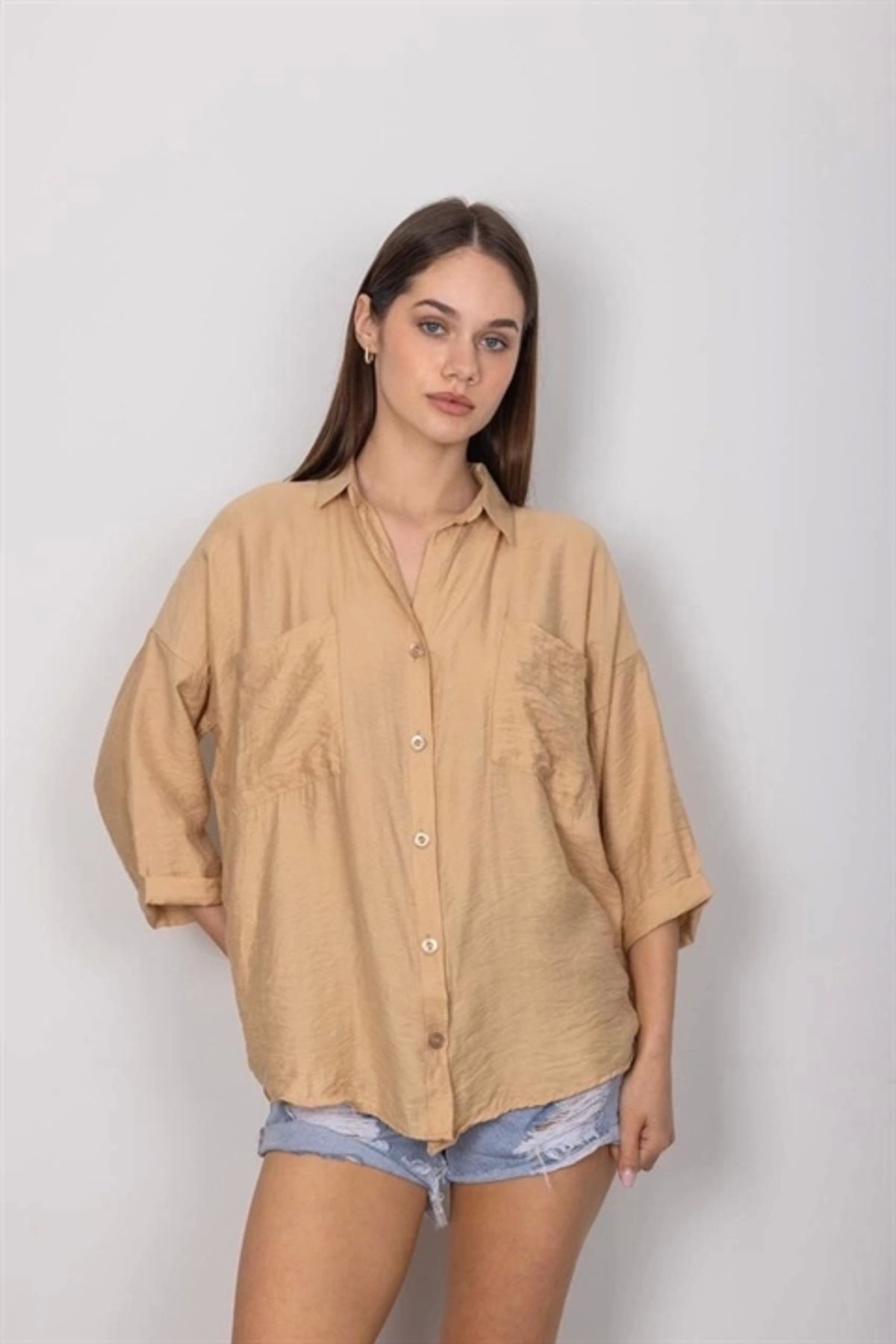 FASHIONLINE Cepli salaş gömlek t1010