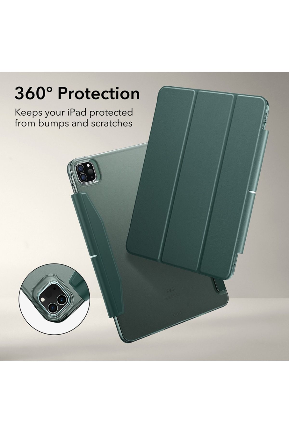 ESR-Husă pentru iPad Pro 11" 2021 / 2022, tip carte, Ascend Trifold ESR - Verde închis 6
