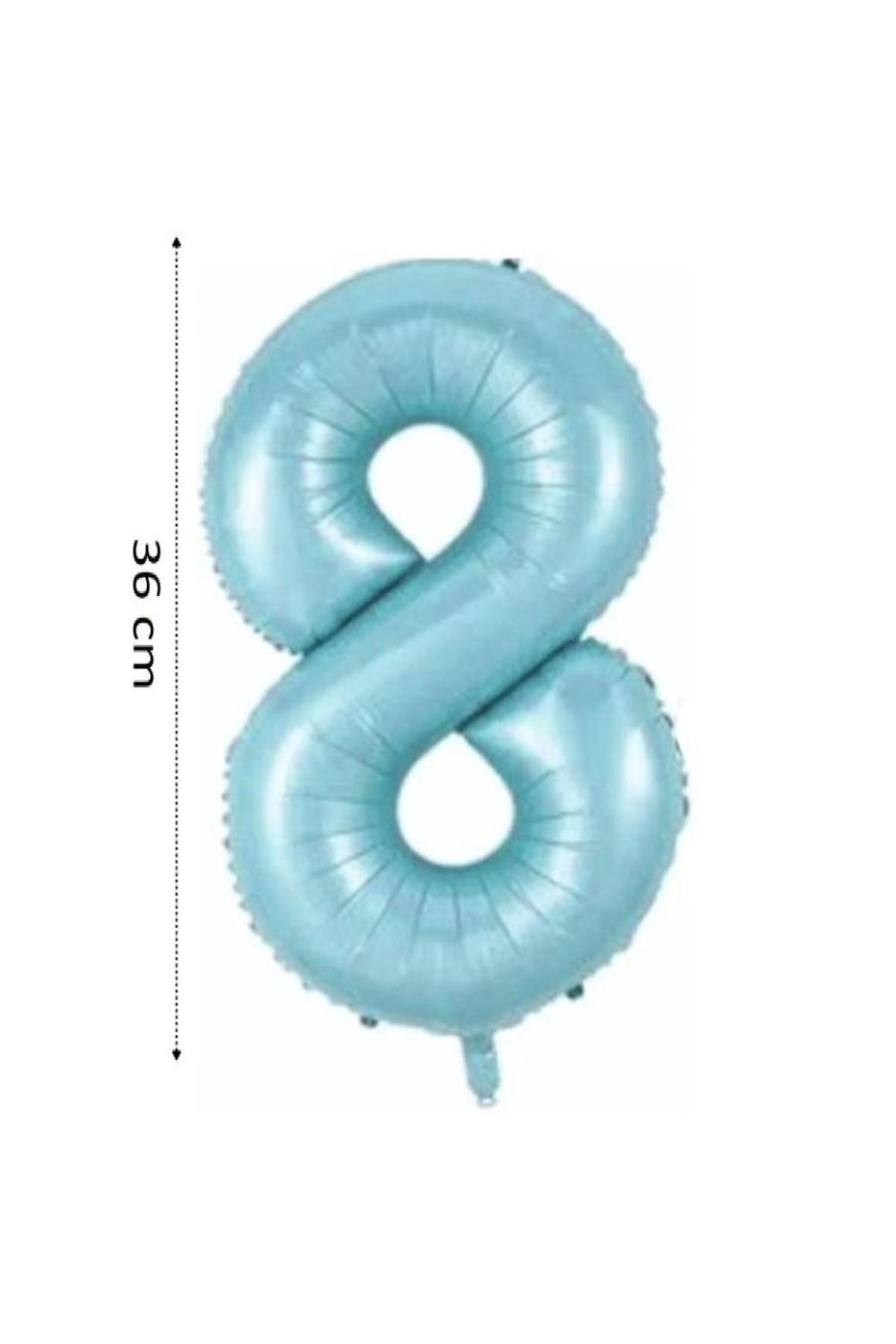 Onay Store Folyo Balon 8 Rakamı Helyum Balon 36 Cm Retro Mavi Renk - 8 Yaş Balonu - 8 Yaş Balon -8 Rakam Balon