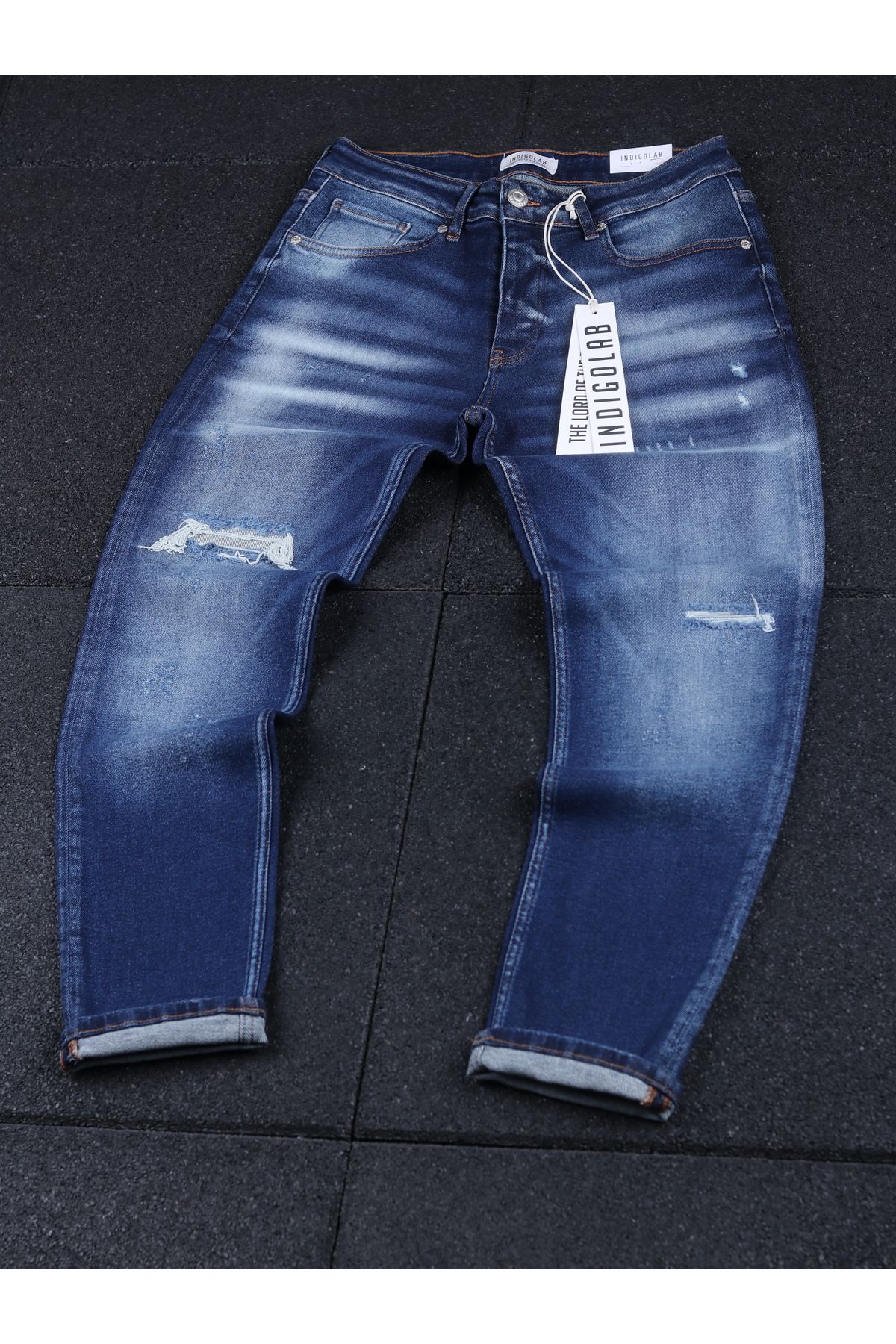 INDIGOLAB erkek Mavi denim pantolon
