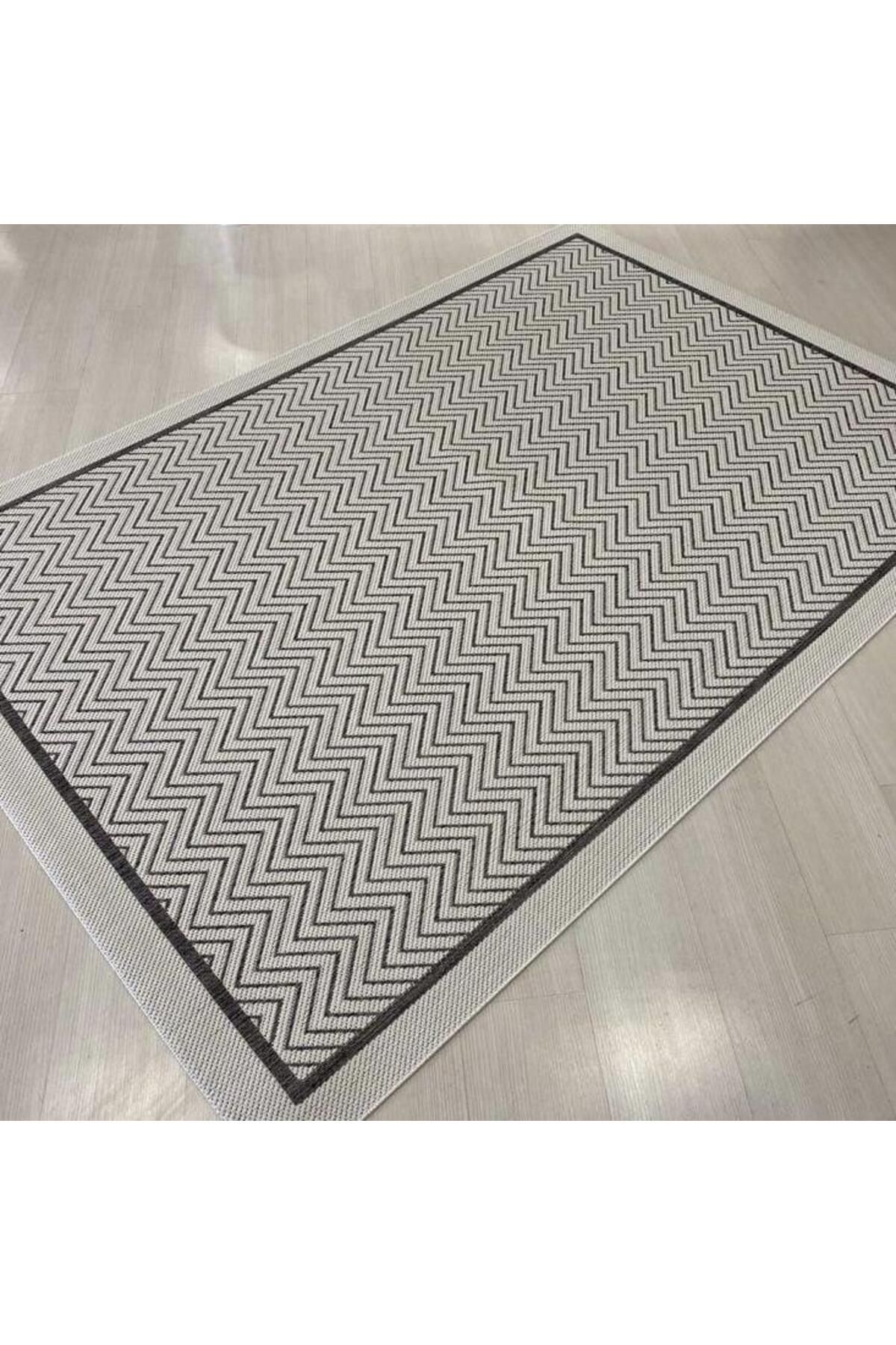 Halıcı Mustafa Jüt Sisal Halı 9718 Gri Beyaz Serisi Salon Oturma Yatak Odası Halısı
