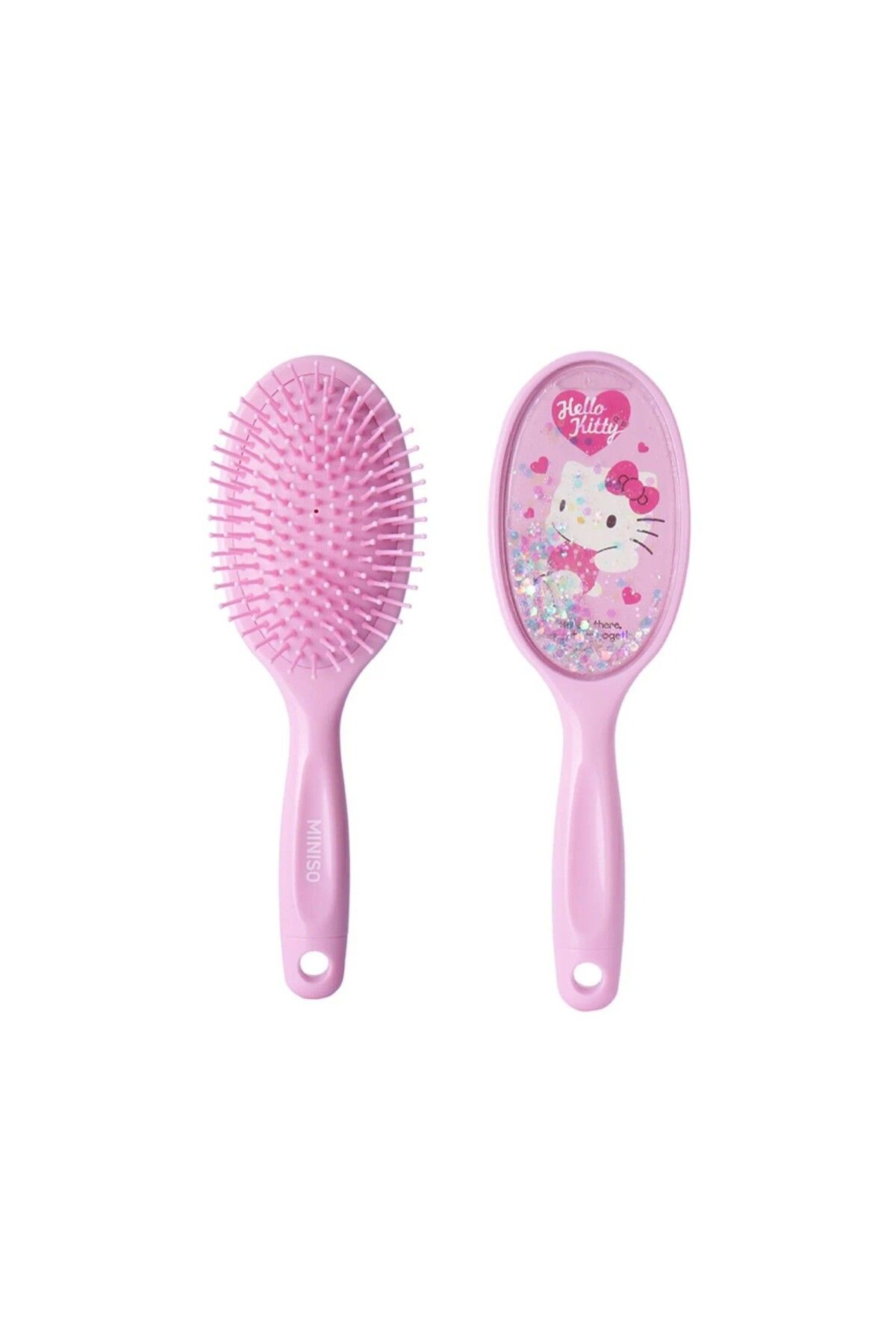 Miniso Sanrio Lisanslı Pembe Serisi Simli Dolgulu Masaj Fırçası - Hello Kitty