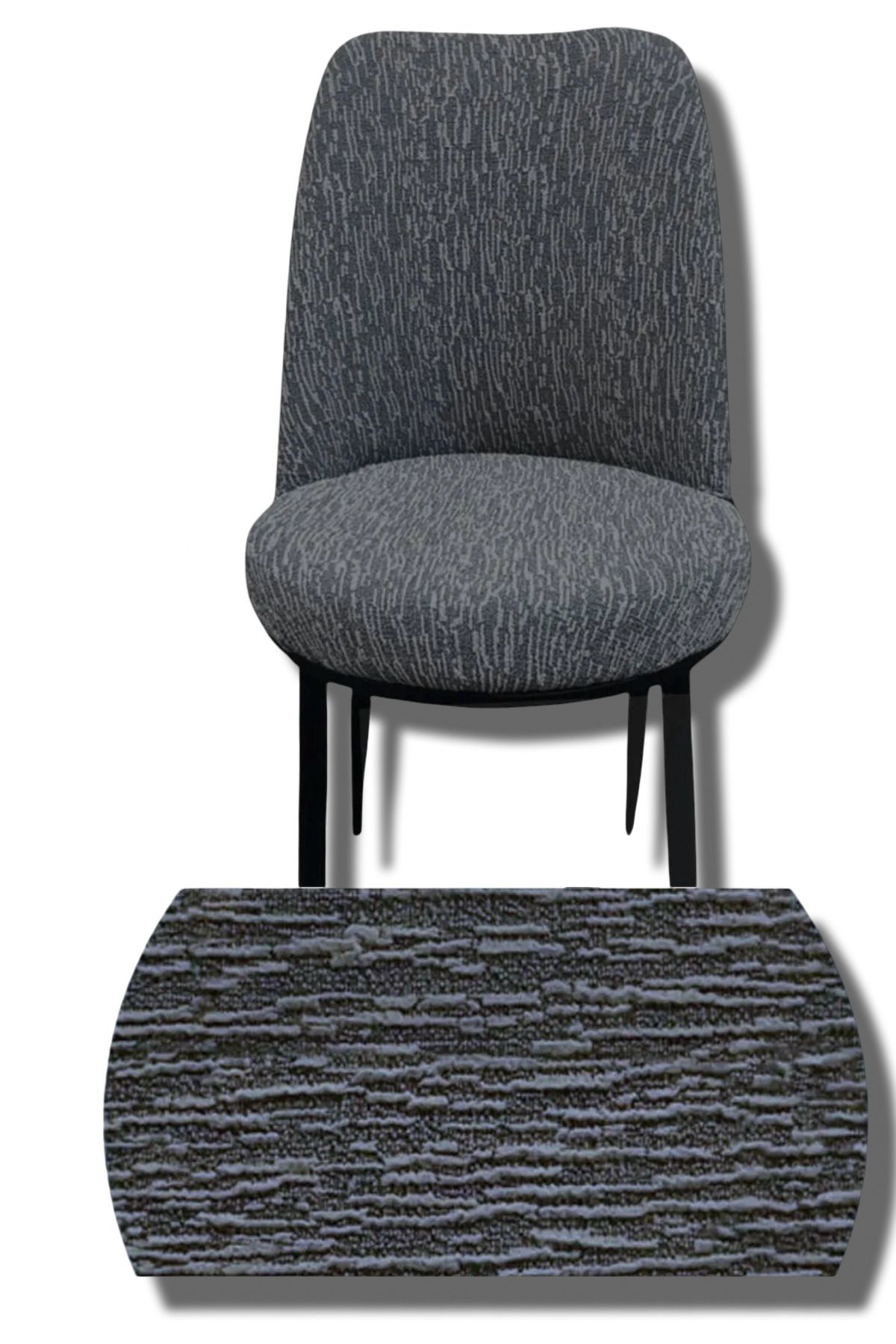 Muensu 6 Adet Oval, Yuvarlak Sandalye Örtüsü One Size 0001