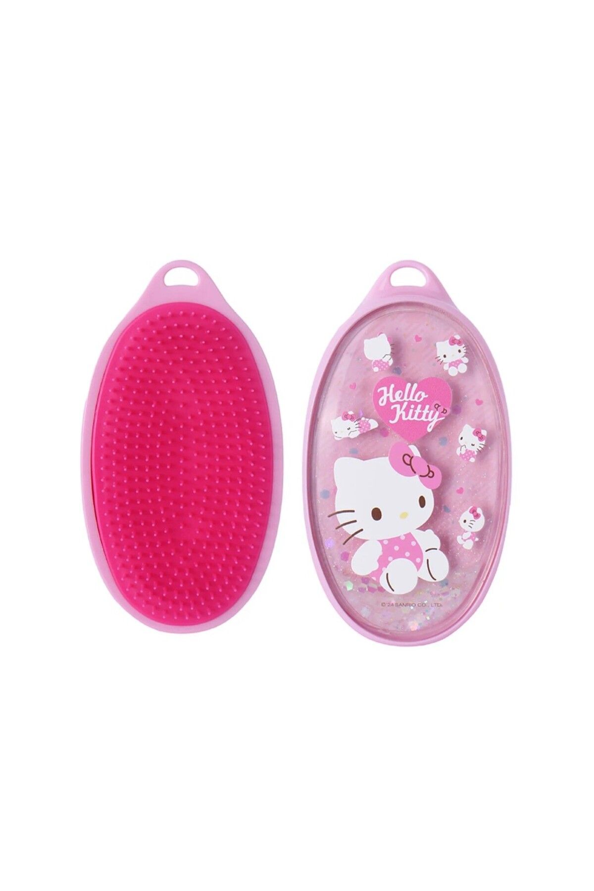 Miniso Sanrio Lisanslı Pembe Serisi Simli Masaj Fırçası (Hello Kitty)