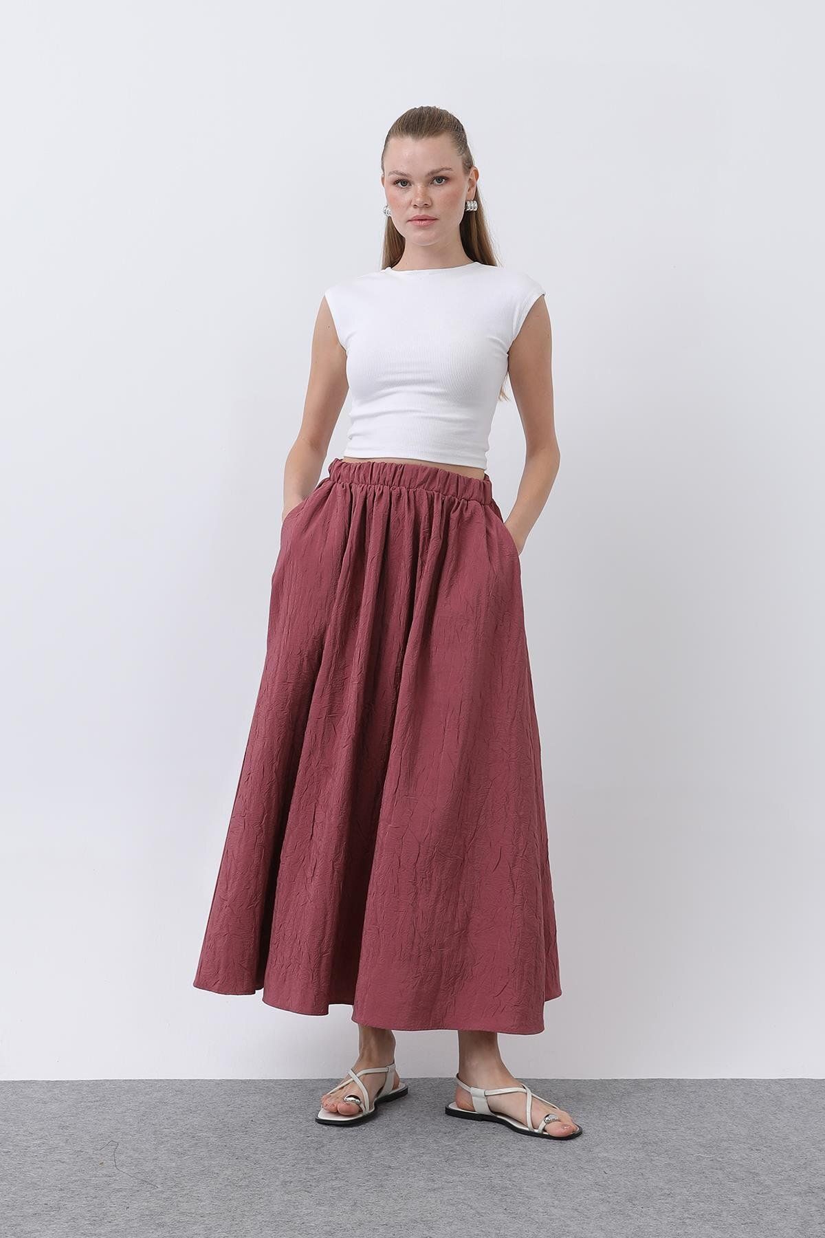 Soul Kadın Açılımlı Etek - 32335ETK - ROSE