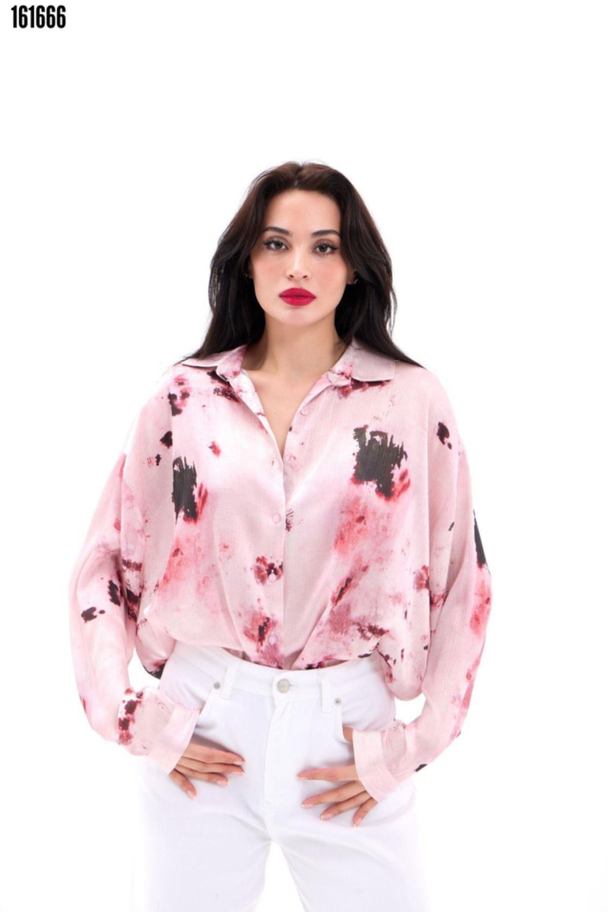 Modayakamoz Kadın Oversize Dökümlü Gömlek