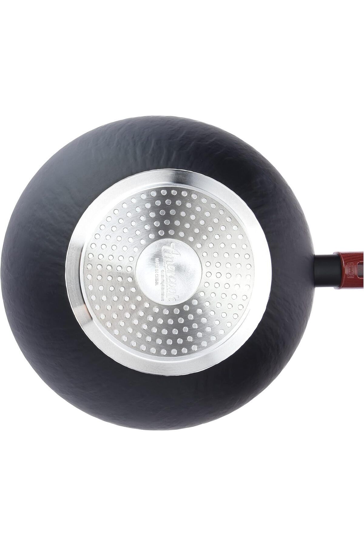 ALSAIF-Rock Stone Non-stick Open Fry Pan From Al Saif Gallery, Amer Cook 28 Cm, Black, Aluminum 7