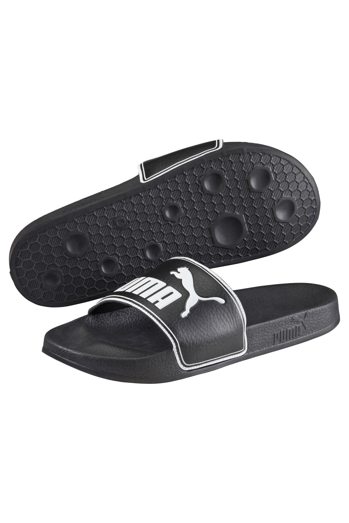 Puma-Unisex Leadcat Slide Sandals Sports Slippers - Black 2