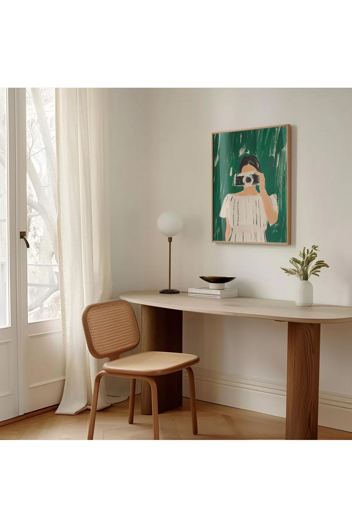 Dekorsiahome Tek Parça Ahşap Çerçeveli Oturma Odası Salon Mutfak Tablo TK0605