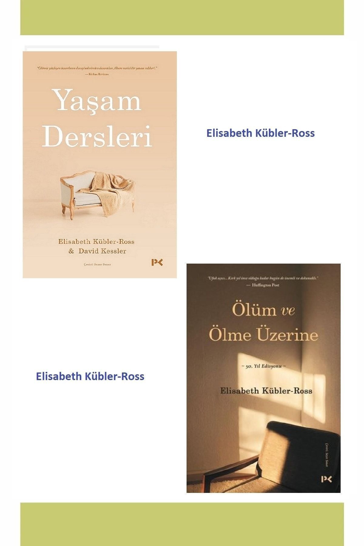 Profil Kitap Yaşam Dersleri - Ölüm Ve Ölme Üzerine 2'li Set Psikoloji Seti
