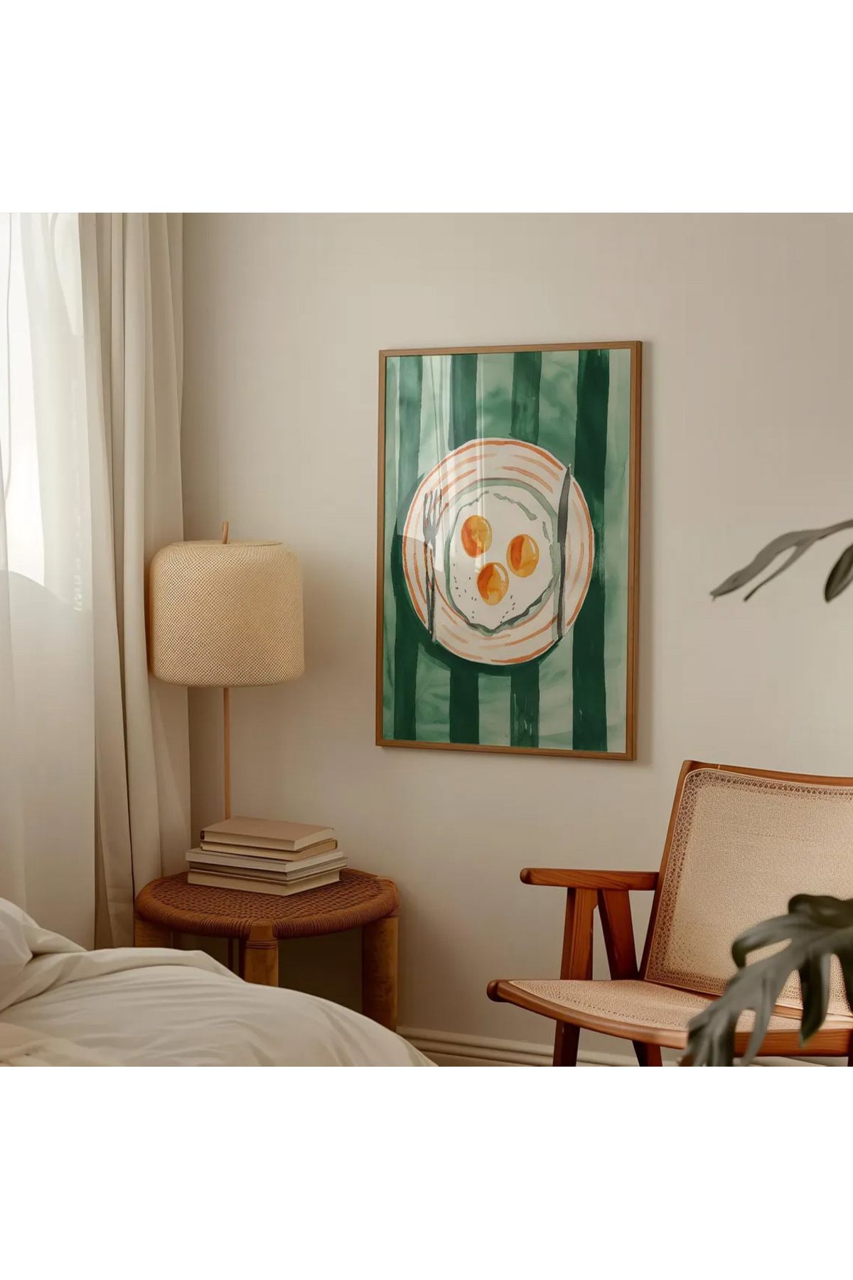 Dekorsiahome Tek Parça Ahşap Çerçeveli Oturma Odası Salon Mutfak Tablo TK0608