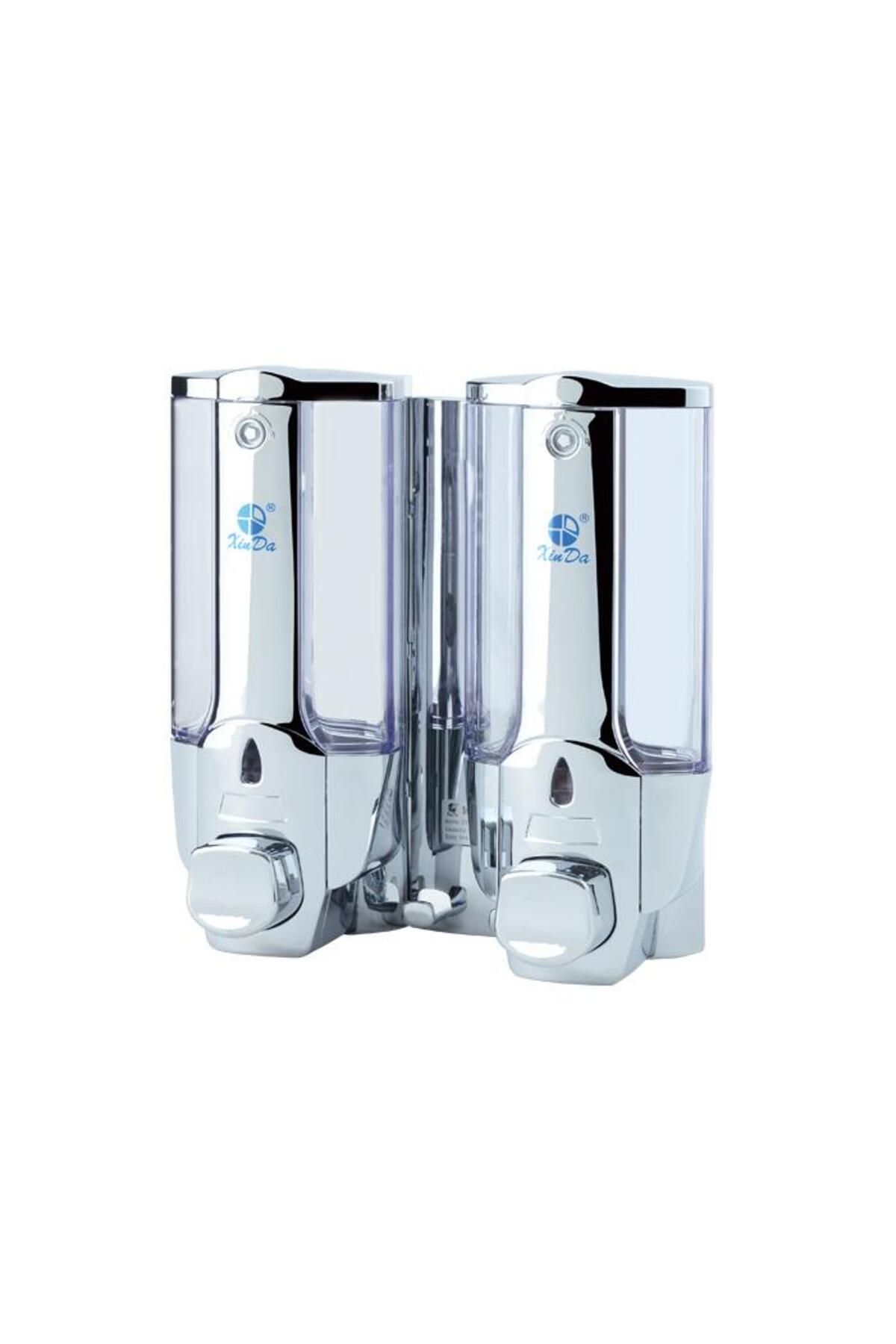 Xinda-Zyq138sk Dozator de săpun lichid și șampon 2 bucăți cromat 380 ml 1