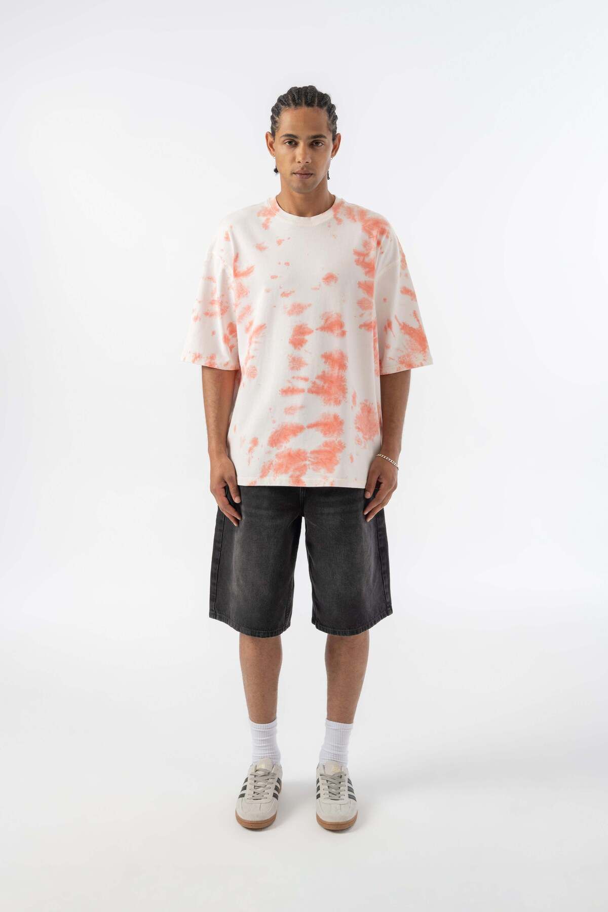 jaceyjace Batik Oversize T-shirt - Nar