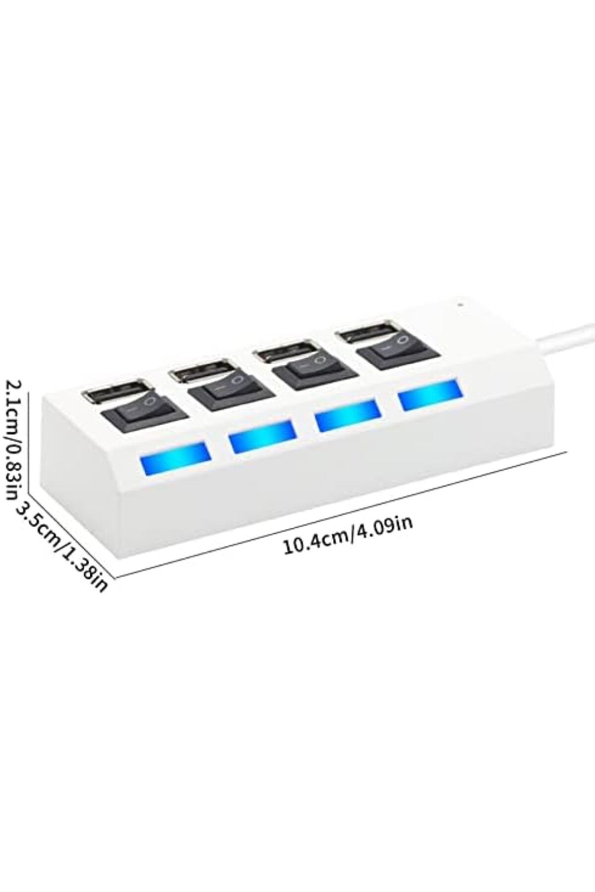Others-Multi USB Port from Yiring Eve, 4-Port USB2.0 Splitter with Individual Switch - Multi-port Expander 8
