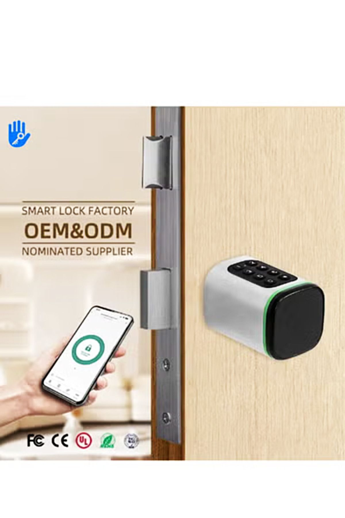 DarTech-Dartek Smart Lock 4-Way Keypad Style Fits Any Door, Global Version, Secure Home System_Silver 3