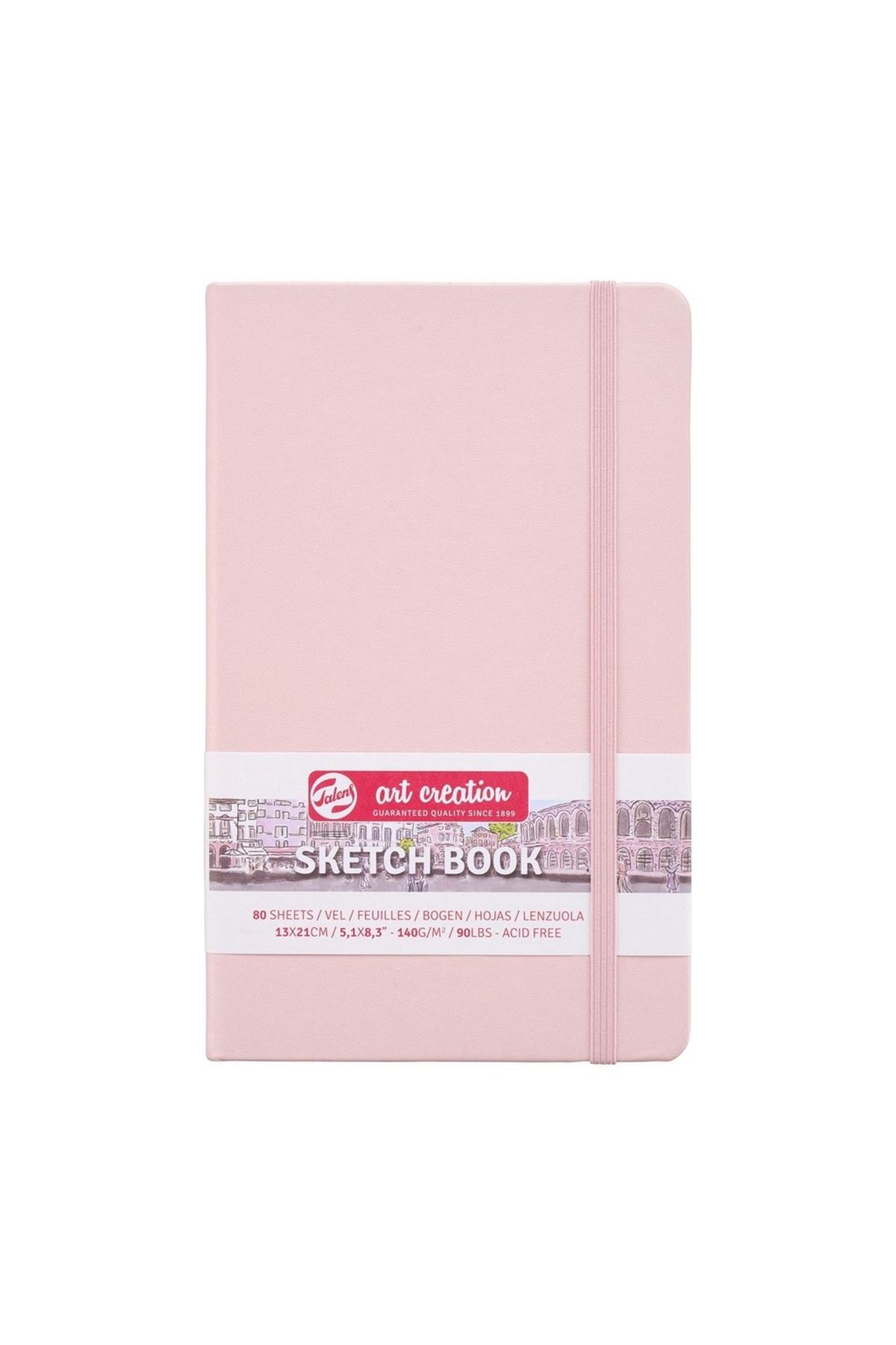 Art Creation ESKİZ DEFTERİ 13x21 DİKİŞLİ SERT KAPAK PEMBE 140 GR LASTİKLİ 9314012M