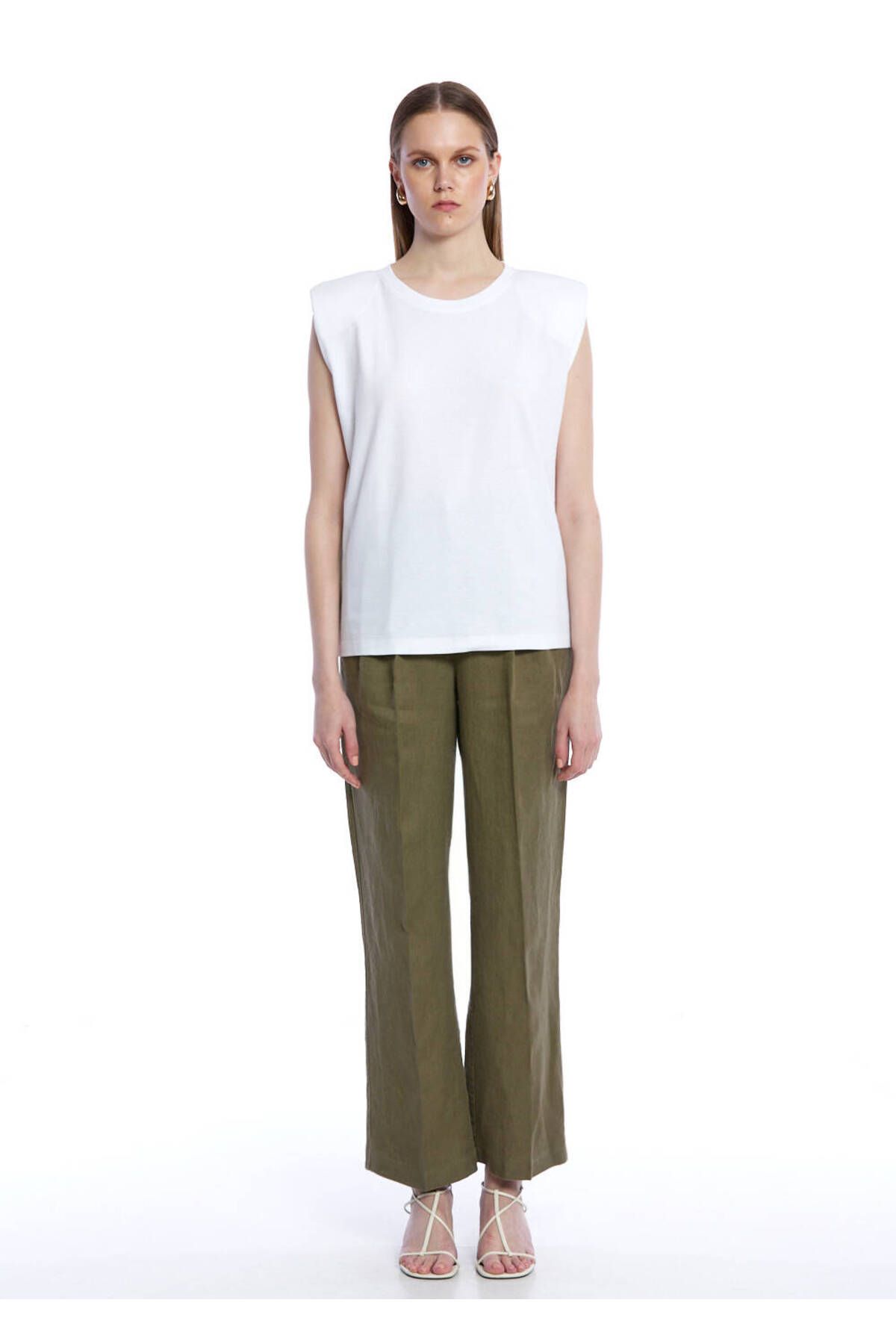 Knitss Pamuklu Basic Beyaz T-Shirt