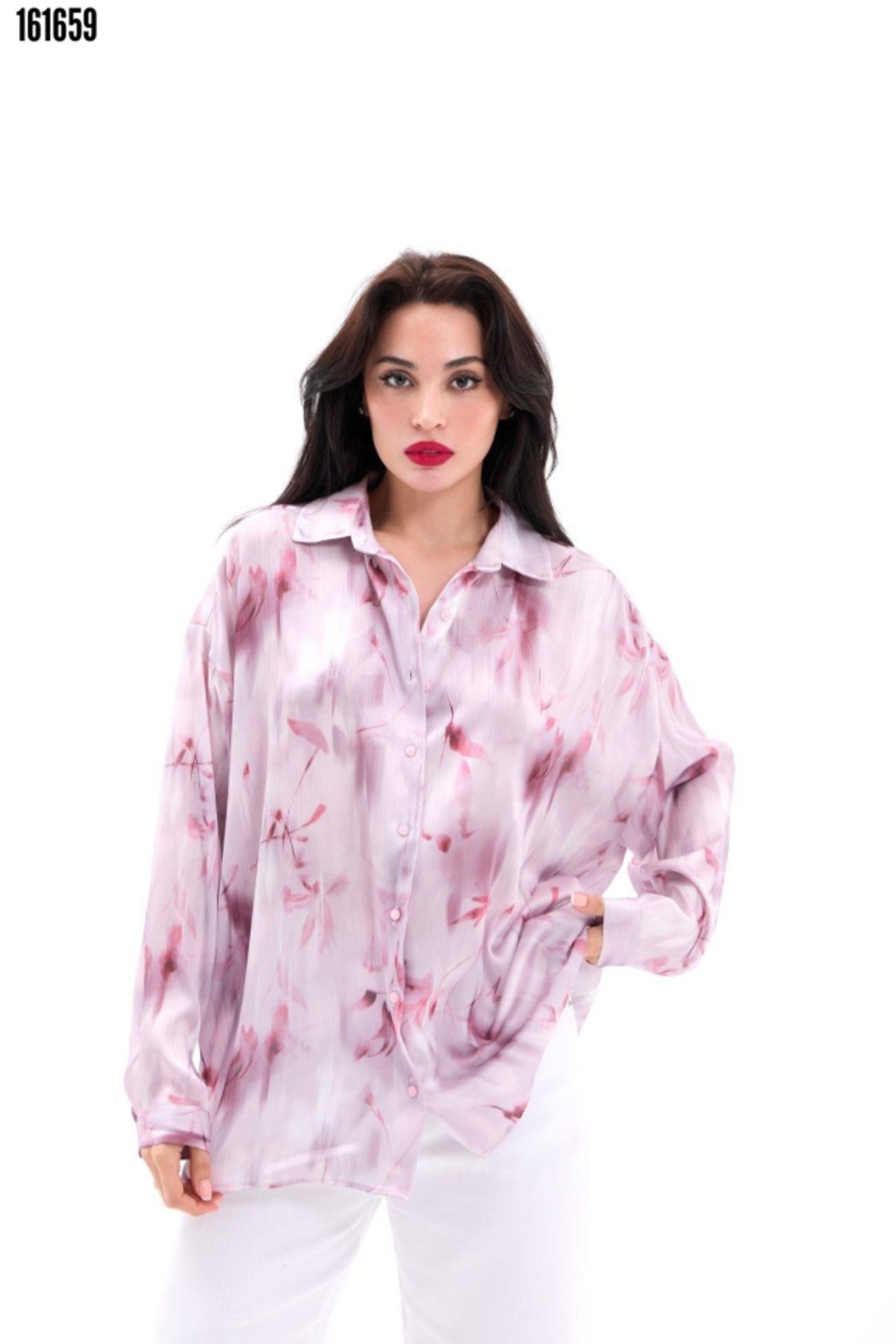 Modayakamoz Kadın Oversize Dökümlü Gömlek
