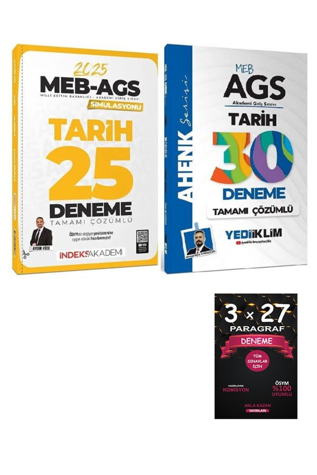 Anla Kazan Yayınları Yediiklim + EVP MEB-AGS Tarih 30+10 Deneme 2 li Set+AnlaKAzan PAragraf